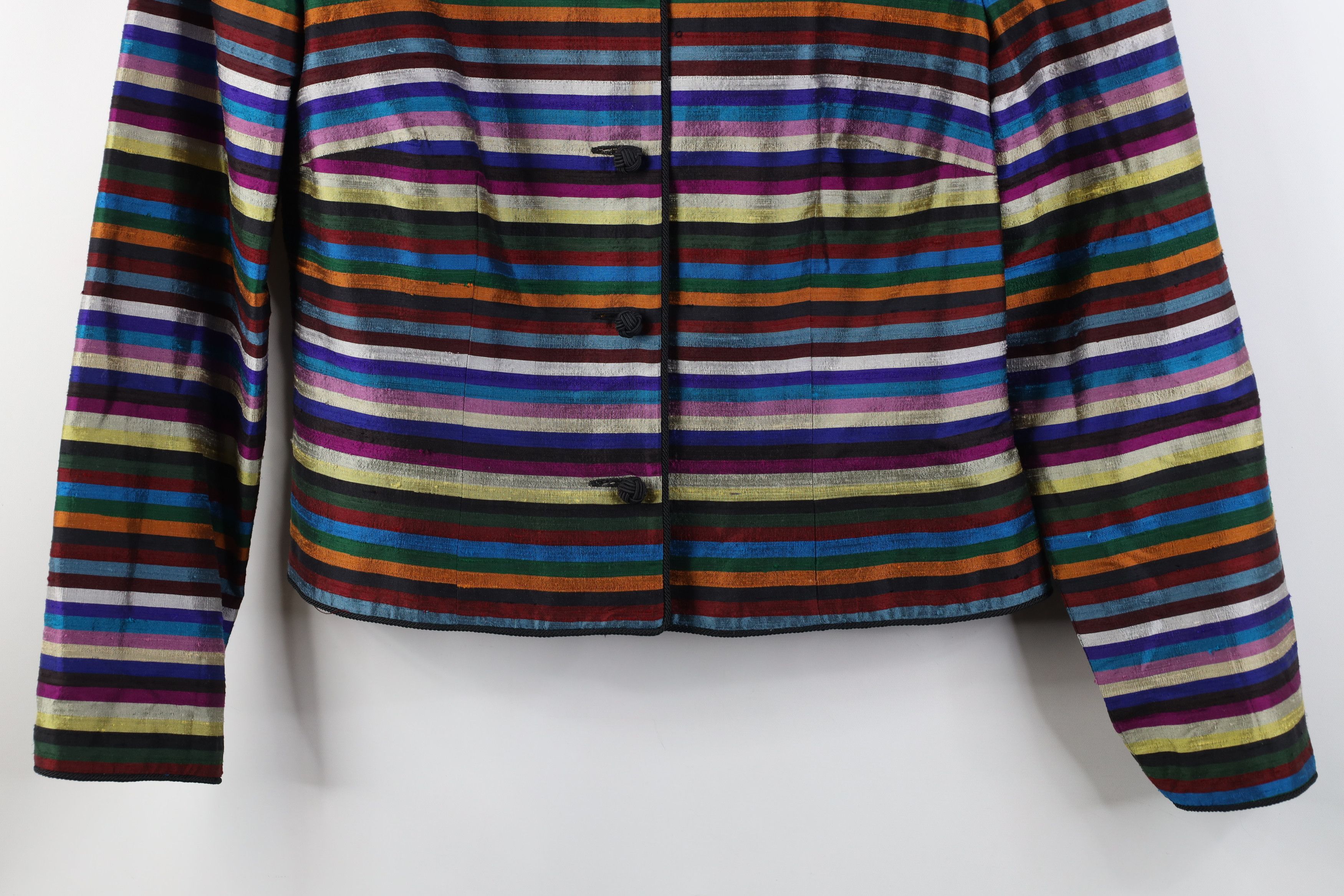 Vintage Vintage 90s Streetwear Striped Suit Coat Blazer Jacket Size L / US 10 / IT 46 - 3 Thumbnail