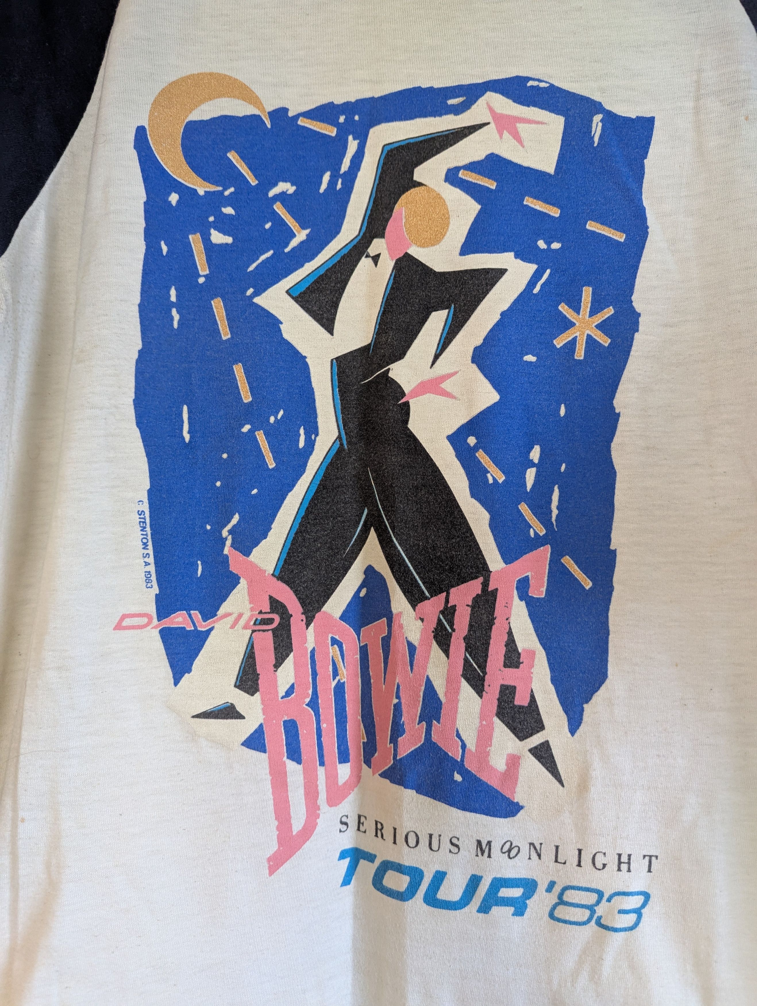 Band Tees VTG 80s DAVID BOWIE SERIOUS MOONLIGHT TOUR 83 RARE tshirt L Size US L / EU 52-54 / 3 - 2 Thumbnail