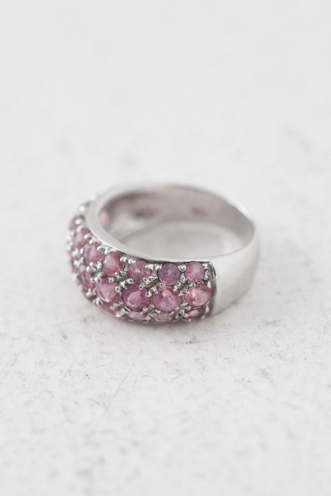 Other White gold pave sapphires ring US 4.75 Size ONE SIZE - 5 Thumbnail