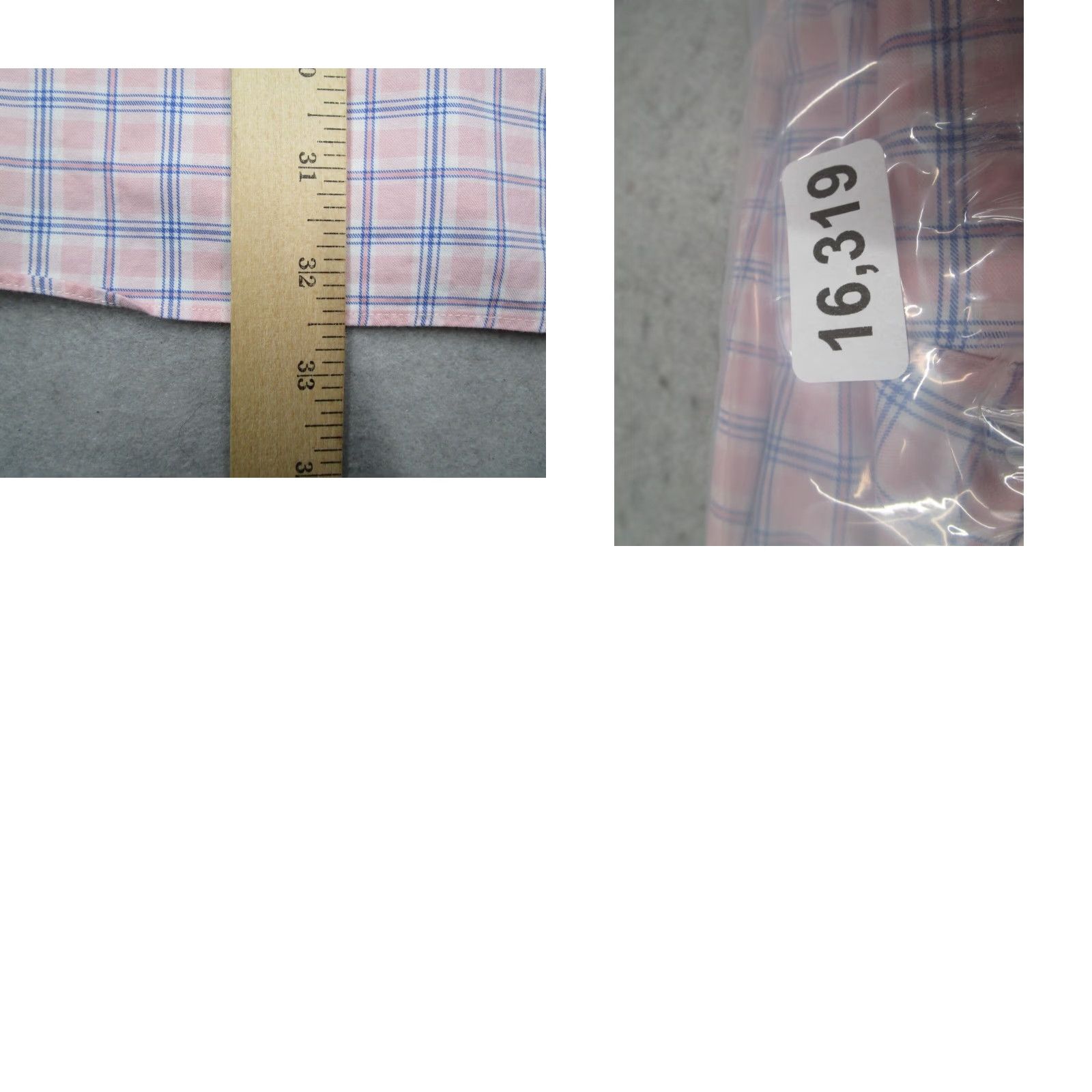 David Donahue VINTAGE David Donahue Dress Shirt Men 17 34 Pink Check Long Sleeve Business Casual Wedding Designer Size 34R - 8 Thumbnail