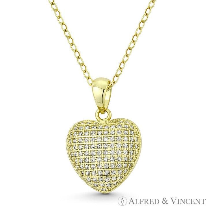 Other Bubble Heart CZ Crystal Pendant in .925 Sterling Silver Size ONE SIZE - 1 Preview