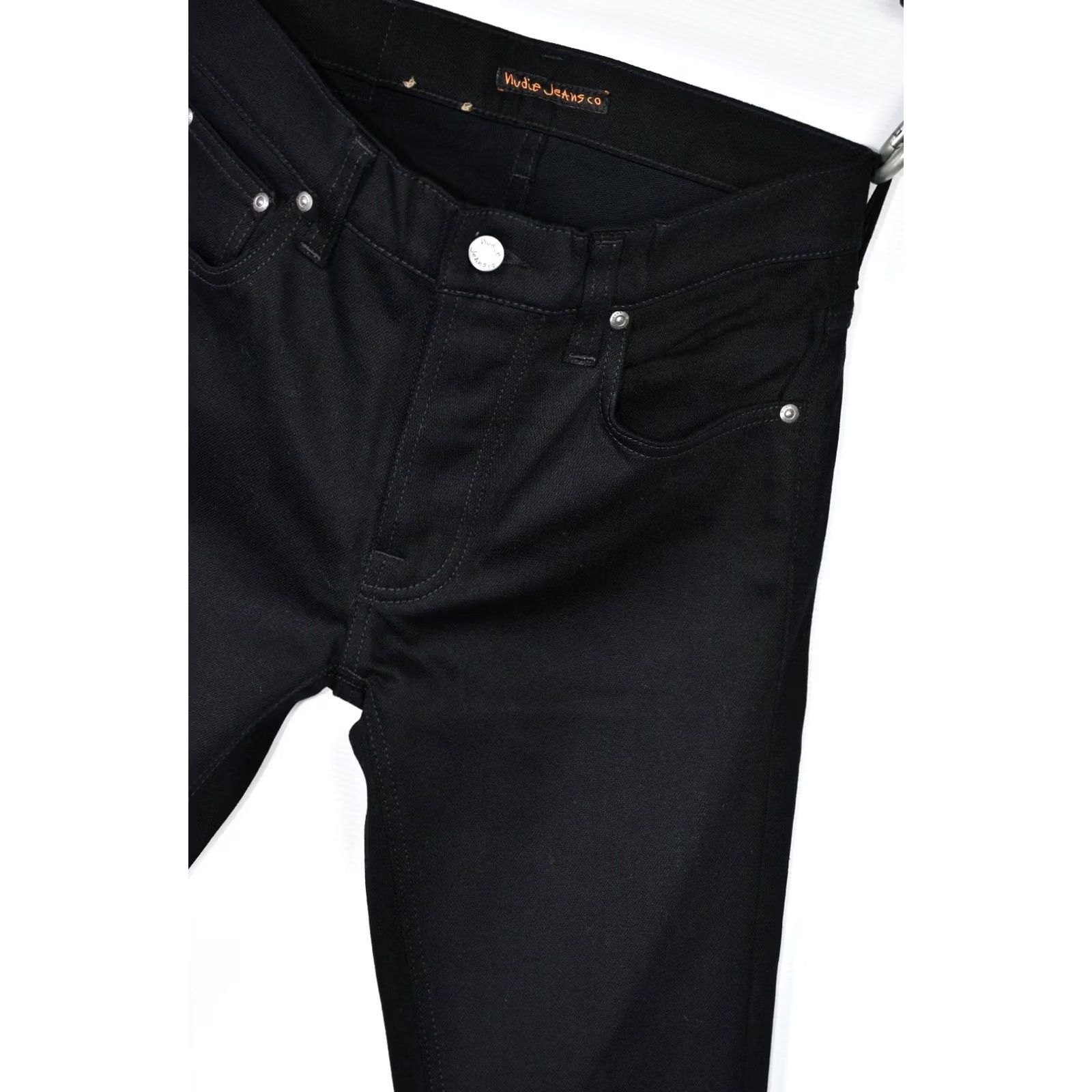 Nudie Jeans NUDIE JEANS TILTED TOR DRY EVER BLACK Jeans W30/L30 Slim Regular 5-Pocket Denim Cotton Elastane Men Mens Size US 30 / EU 46 - 6 Thumbnail