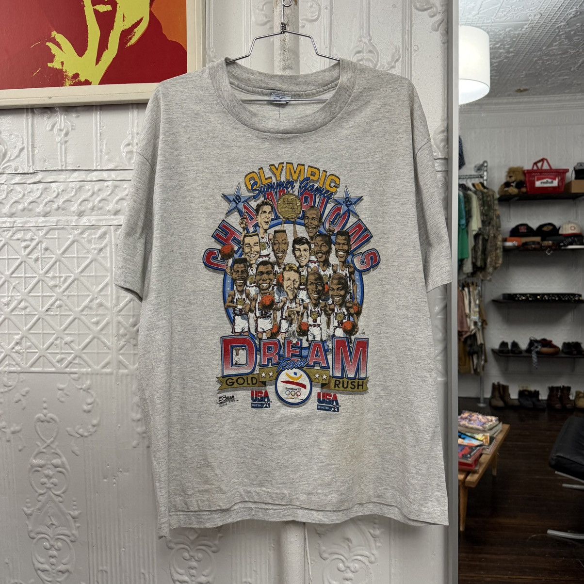 Vintage 1992 team USA Olympic dream team bighead graphic tee Size US XL / EU 56 / 4 - 1 Thumbnail