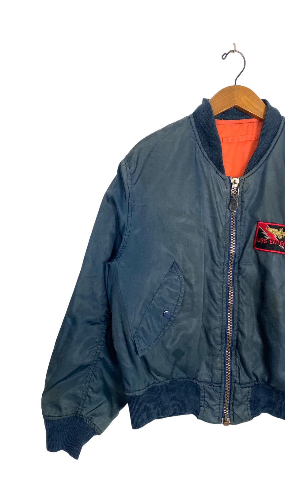 Vintage Rare‼️ Vintage Uss Enterprise Bomber Jacket Size US L / EU 52-54 / 3 - 2 Thumbnail