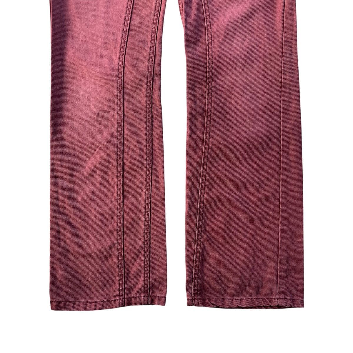 semanticdesign Vintage Semanticdesign - Maroon Twisted Flare Jeans Size US 31 - 6 Thumbnail