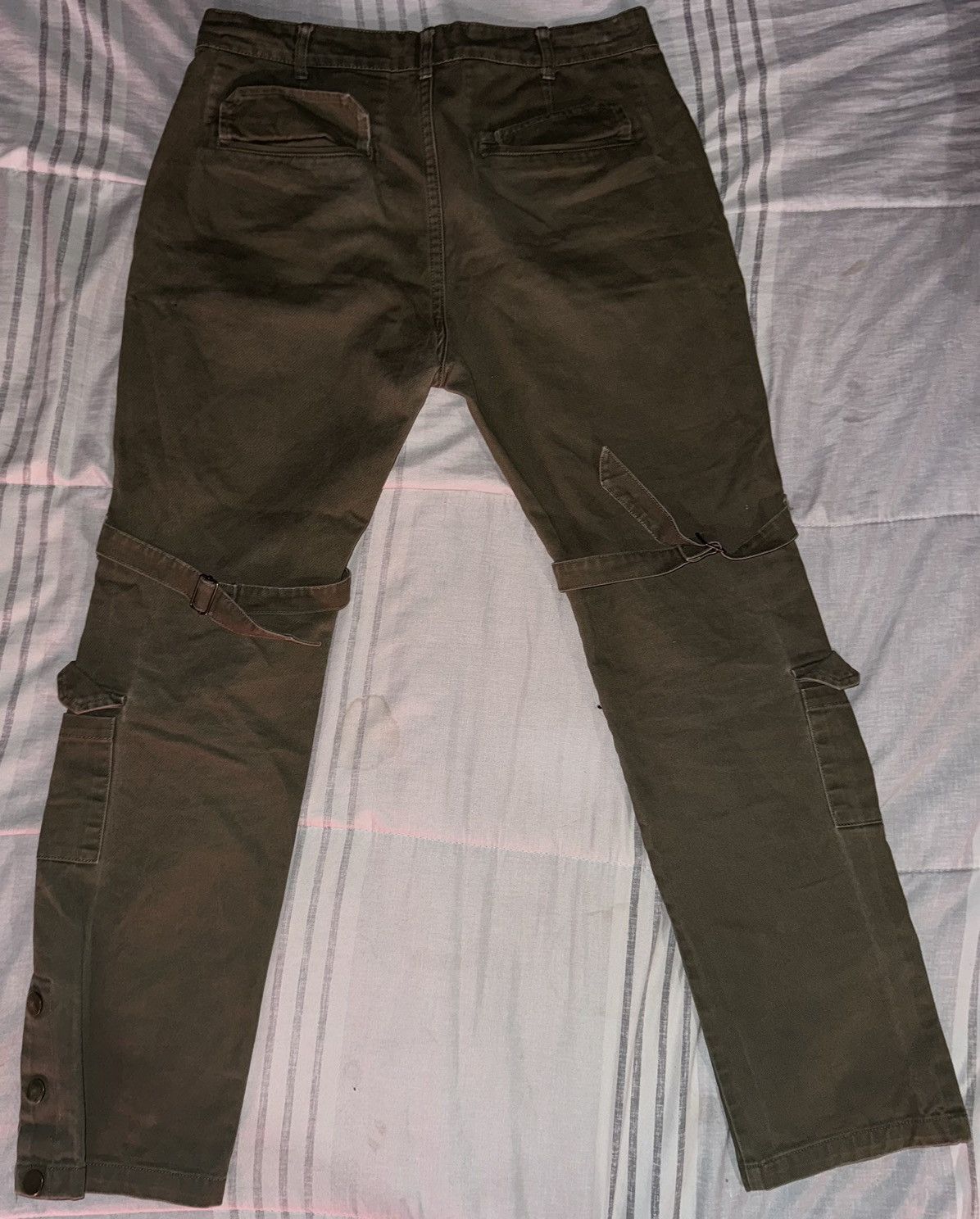 Other Green Strapped Cargo Pants Size 32" / US 10 / IT 46 - 4 Thumbnail