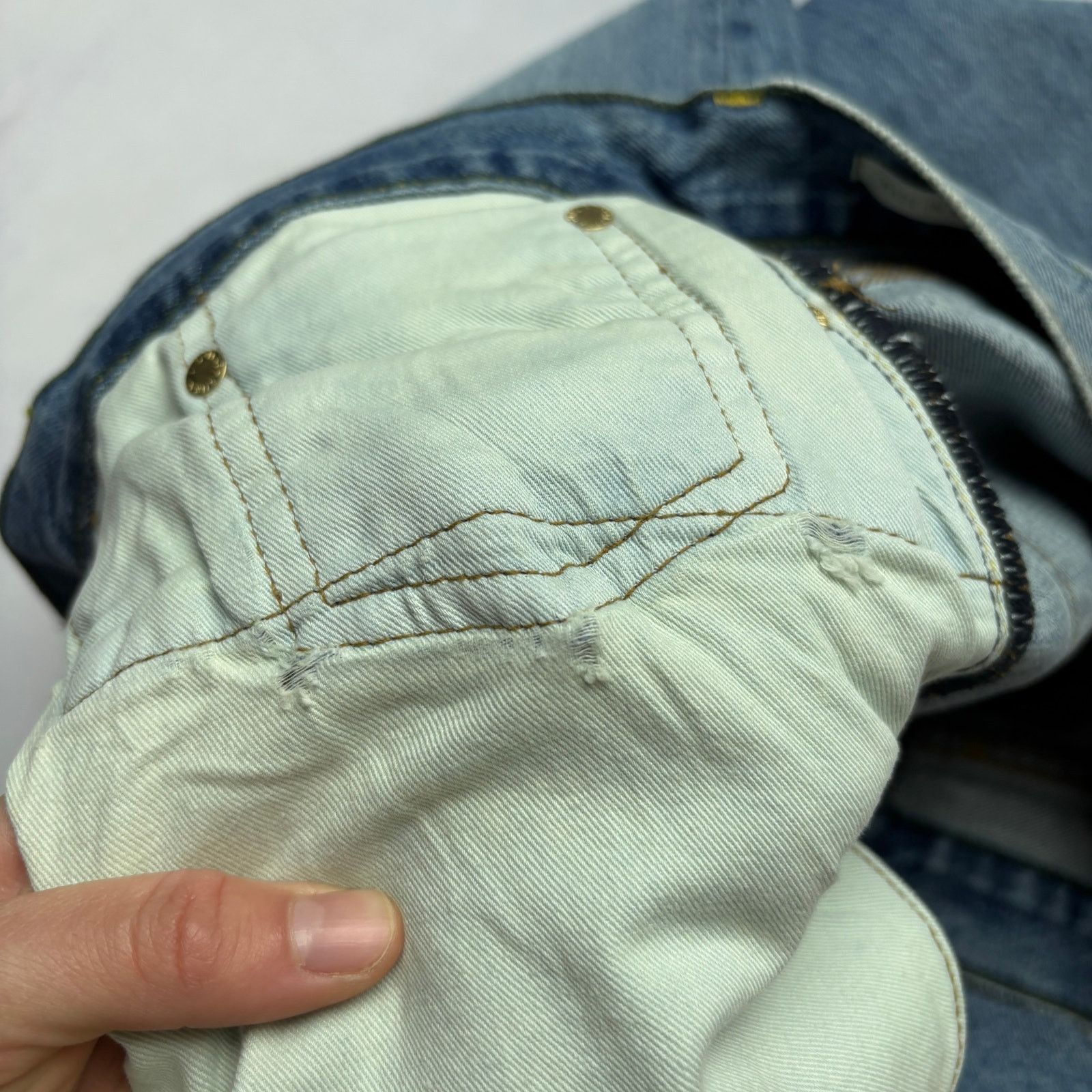 Sid Mashburn $185 Sid Mashburn Light Wash Denim 36x30 Slim Straight Jeans Size US 36 / EU 52 - 12 Thumbnail