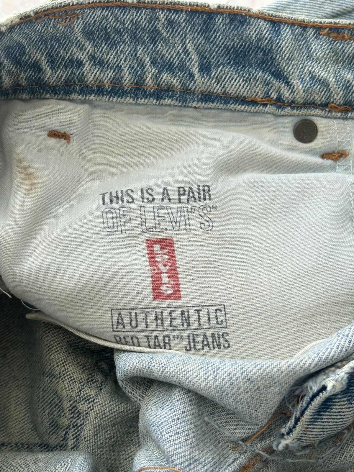 Levi's Levis 505 Vintage Ripped Jeans Size US 31 - 14 Thumbnail