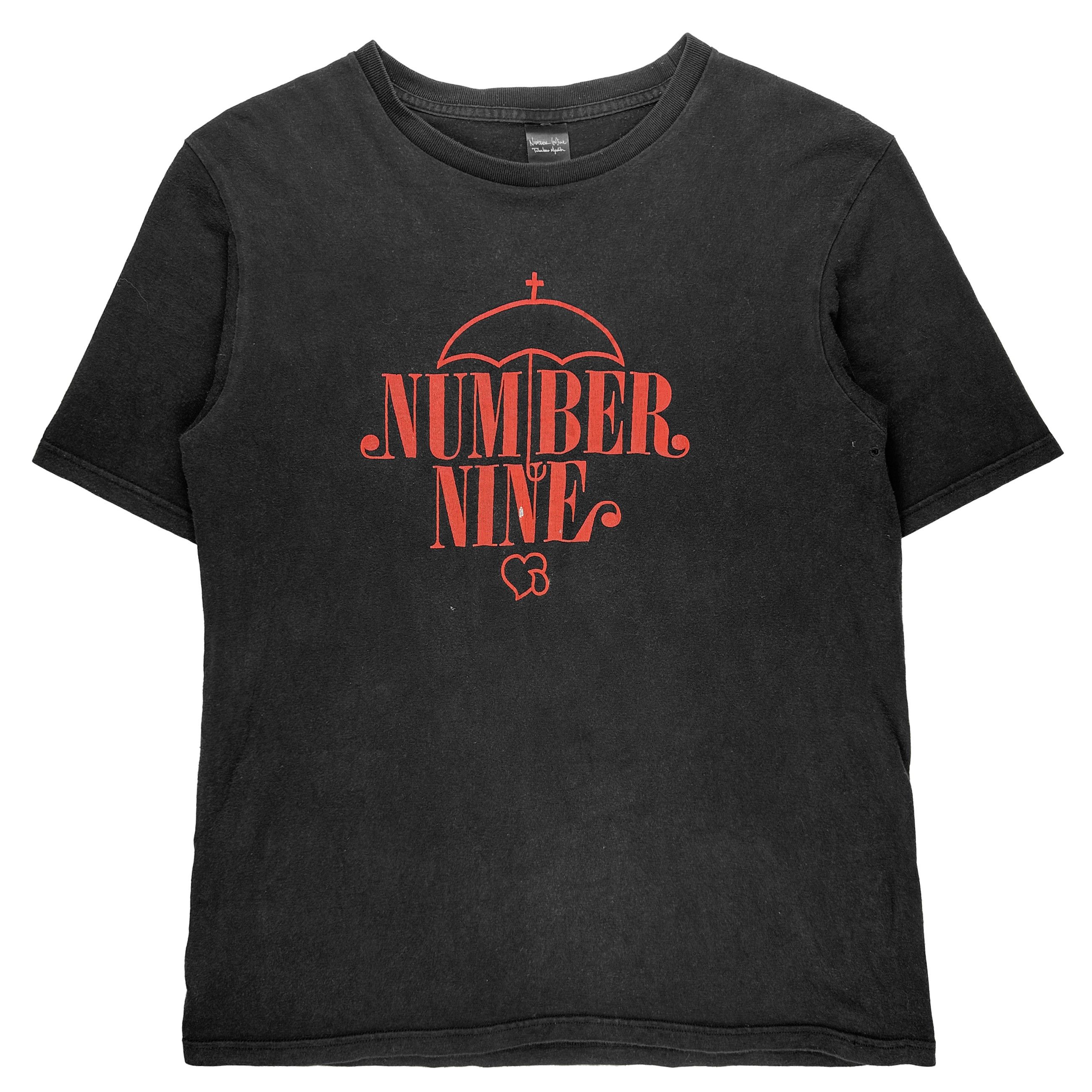 Image of Number N Ine x Takahiromiyashita The Soloist Umbrella Logo Tee in Black, Men's (Size 2XL)