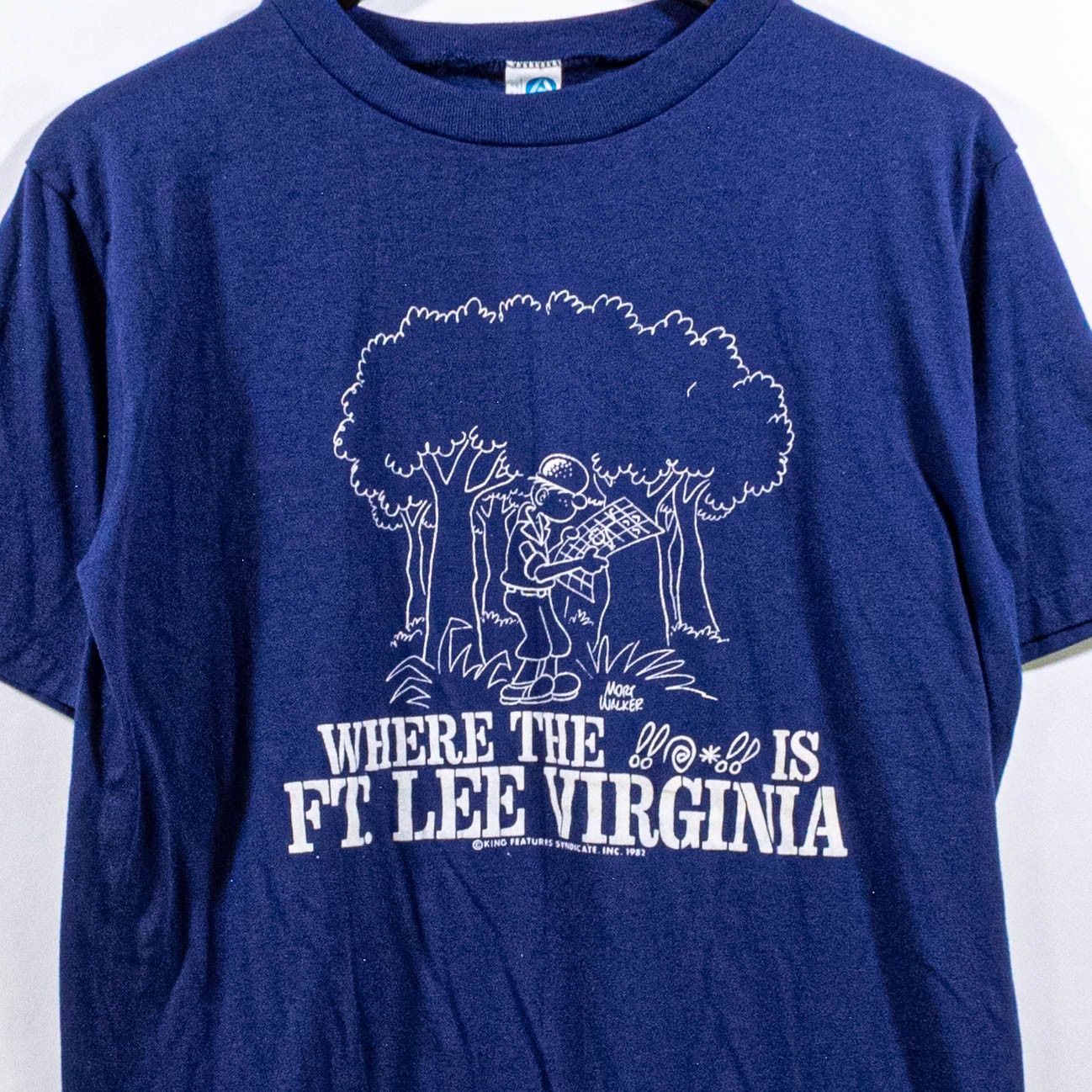 Vintage Beetle Bailey Where The **** T-Shirt Ft. Lee VTG 80s Size US L / EU 52-54 / 3 - 8 Thumbnail