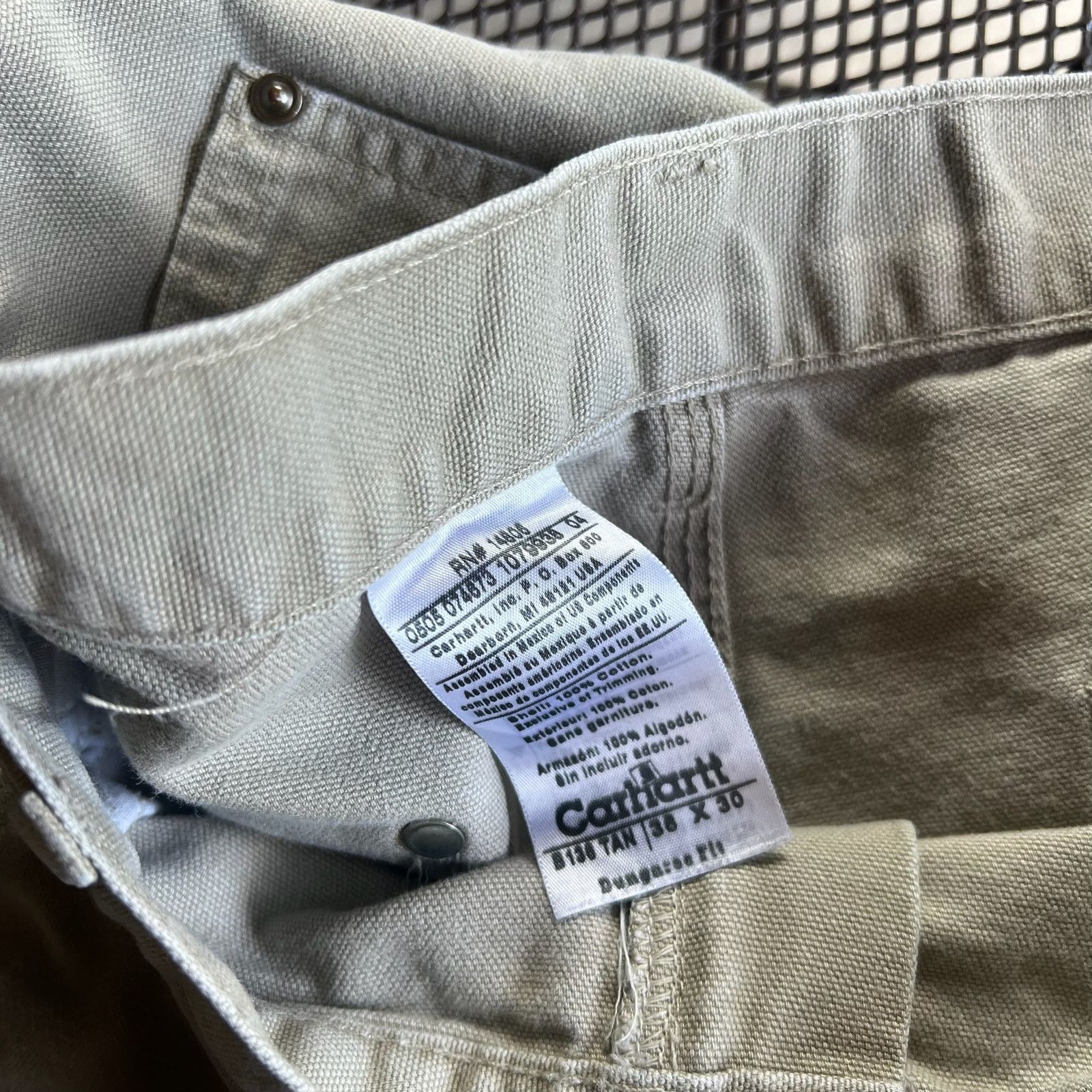 Carhartt × Vintage Carhartt B136 TAN brown double knee work carpenter pants Size US 35 - 7 Thumbnail