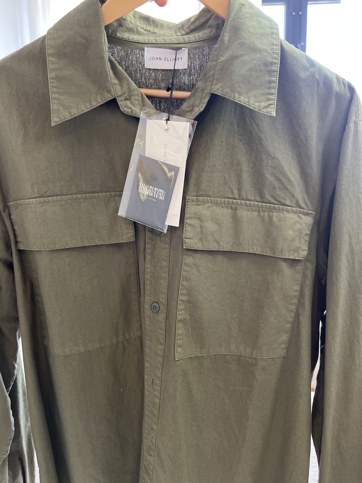 John Elliott Cotton Himalayan Work Shirt / Juniper / 1 / Small Size US S / EU 44-46 / 1 - 2 Thumbnail