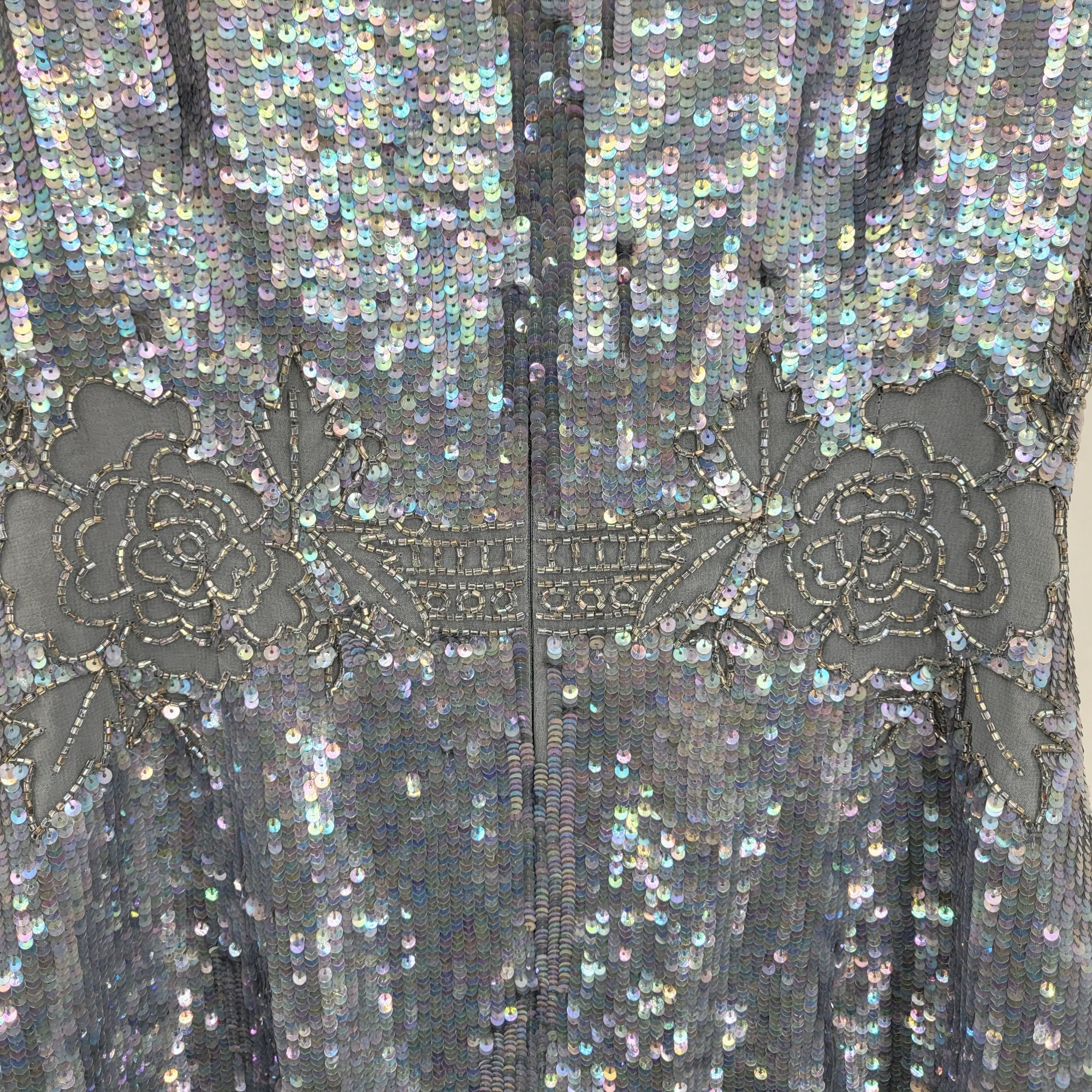 REVOLVE Revolve Needle & Thread Dress Sz 10 Dust Blue Lace Mini Sequ Size L / US 10 / IT 46 - 7 Thumbnail