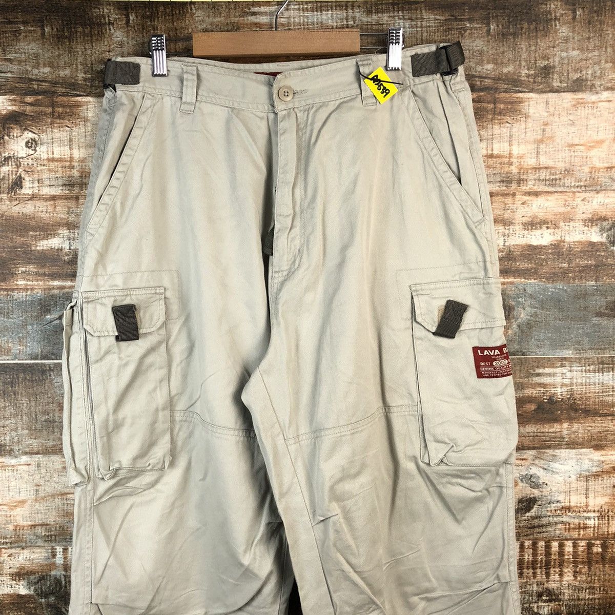 Japanese Brand Lava Bay Cream Cargo Multipocket Pants #A2539 Size US 35 - 4 Thumbnail