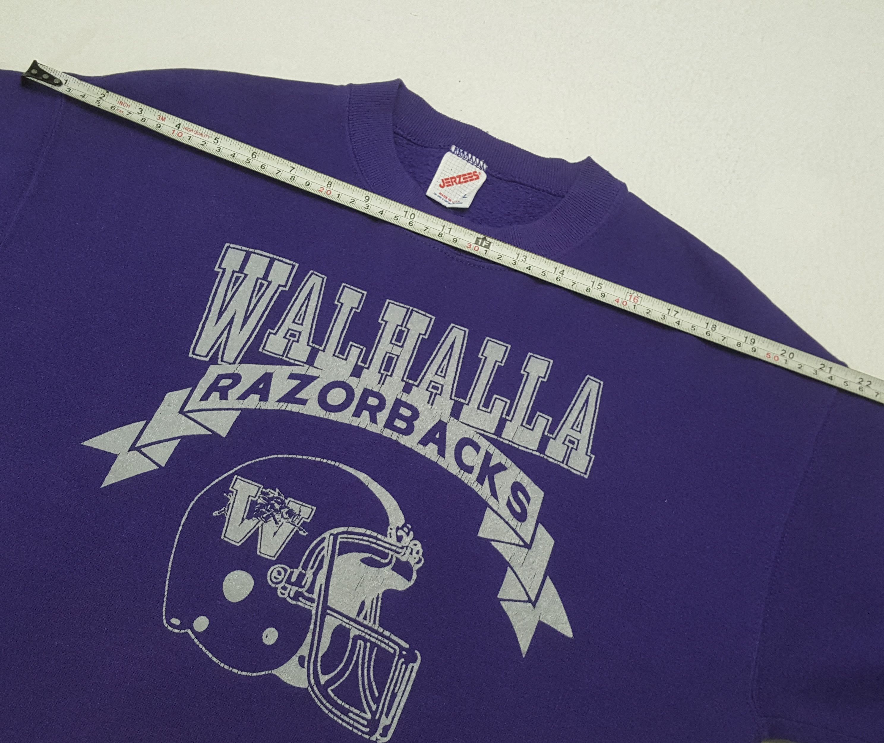 NFL × Vintage NFL WALHALLA RAZORBACKS Football Team Sweatshirt C286N27 Size US M / EU 48-50 / 2 - 5 Thumbnail