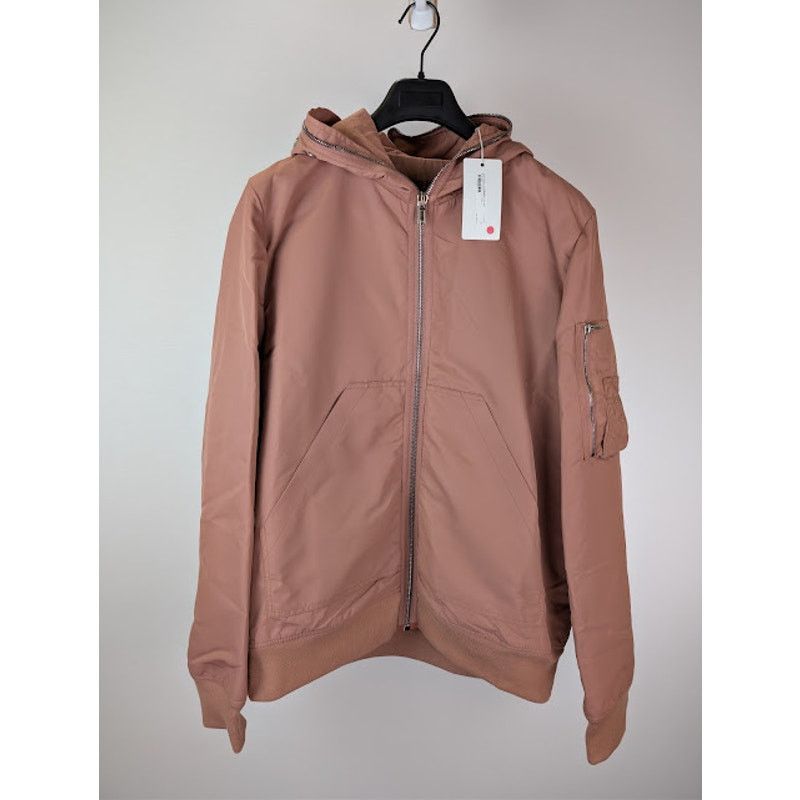 Rick Owens Drkshdw o1rshd1 Full Zip Gimp Imbottito Bomber Jacket Hoodie in Pink Size US XL / EU 56 / 4 - 2 Thumbnail