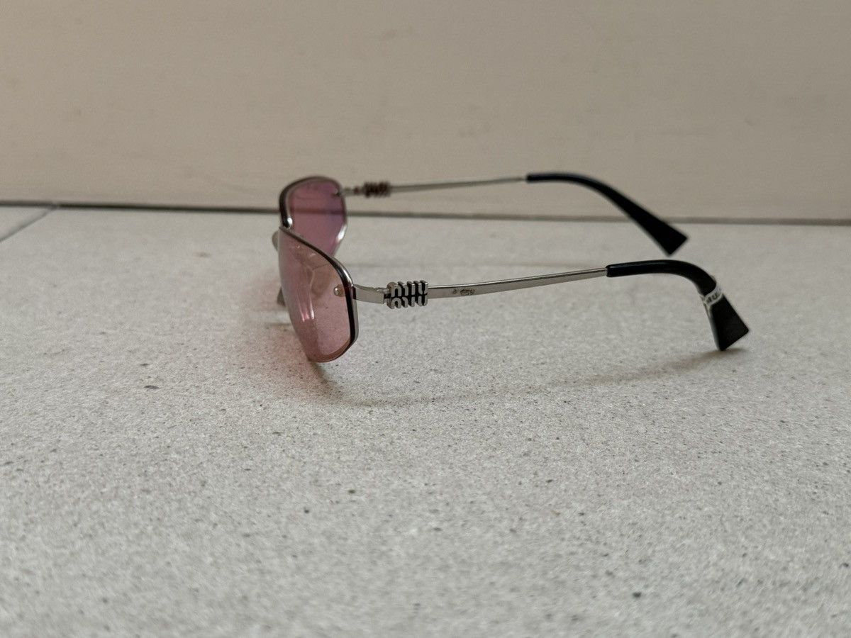 Miu Miu Miu Miu Pink Tinted Silver Framed Sunglasses Size ONE SIZE - 2 Thumbnail