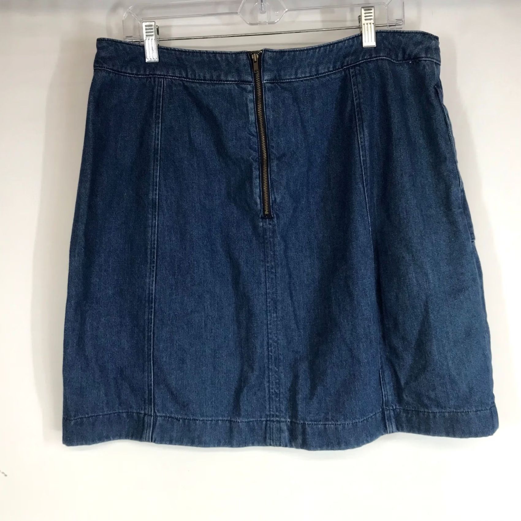 Boden Boden Denim A-Line Skirt Blue Jean Button Front Casual Women's 12R Size 34" / US 12 / IT 48 - 4 Thumbnail