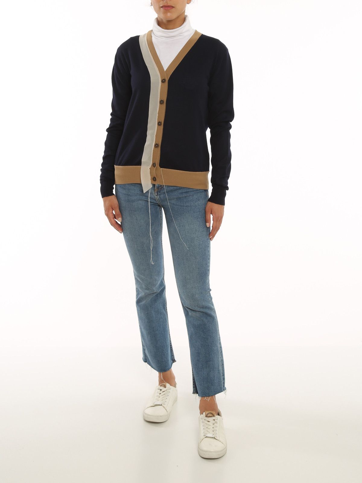 Maison Margiela o1y0625 Cardigan in Black/Beige Size M / US 6-8 / IT 42-44 - 5 Thumbnail