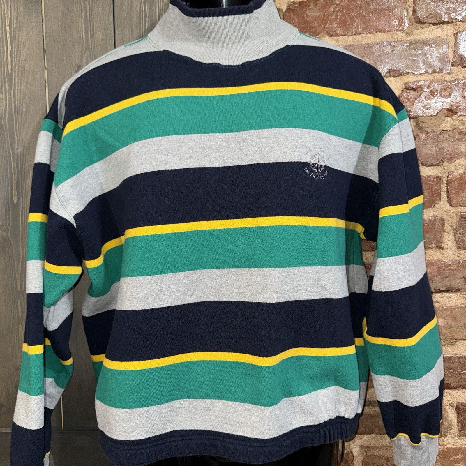 Nautica 90’s Mock Neck Color Block Sweatshirt Sz L Retro EUC Preppy Size US L / EU 52-54 / 3 - 2 Thumbnail