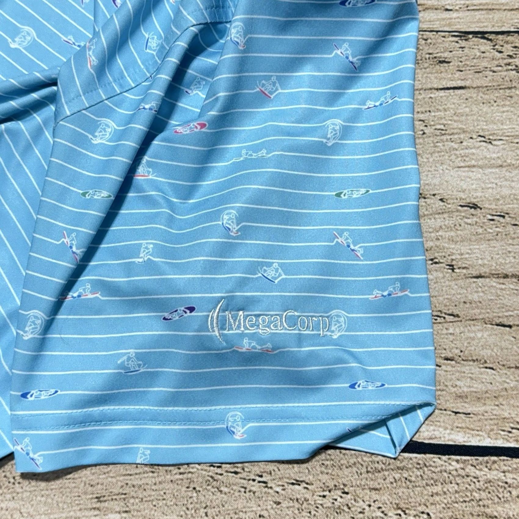johnnie-O johnnie-O Polo Shirt Mens L Blue Surfing AOP Performance Lightweight Breathable Size US L / EU 52-54 / 3 - 4 Thumbnail