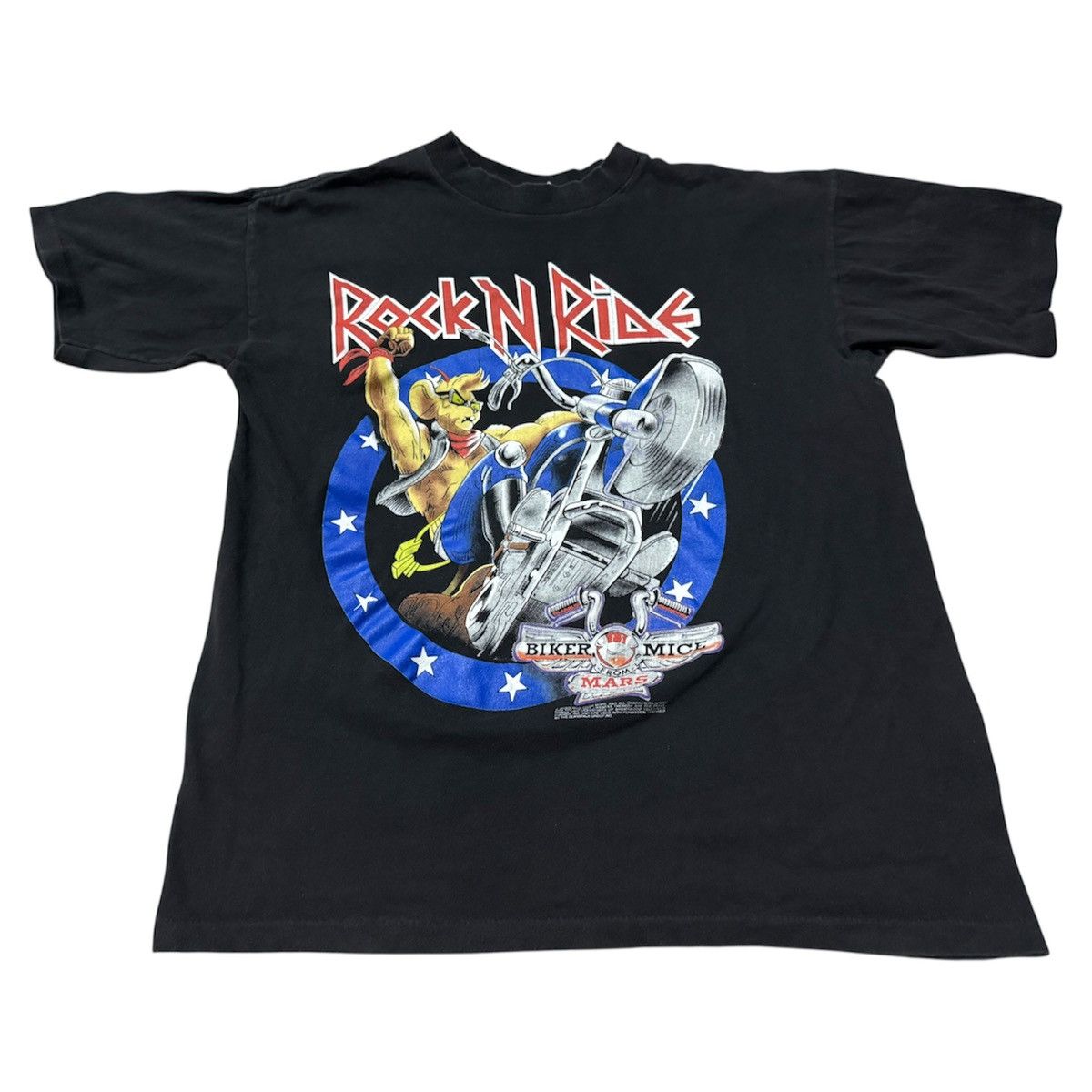 Vintage Vintage 90s Biker Mice from Mars Rock N Ride T Shirt Size US M / EU 48-50 / 2 - 1 Thumbnail