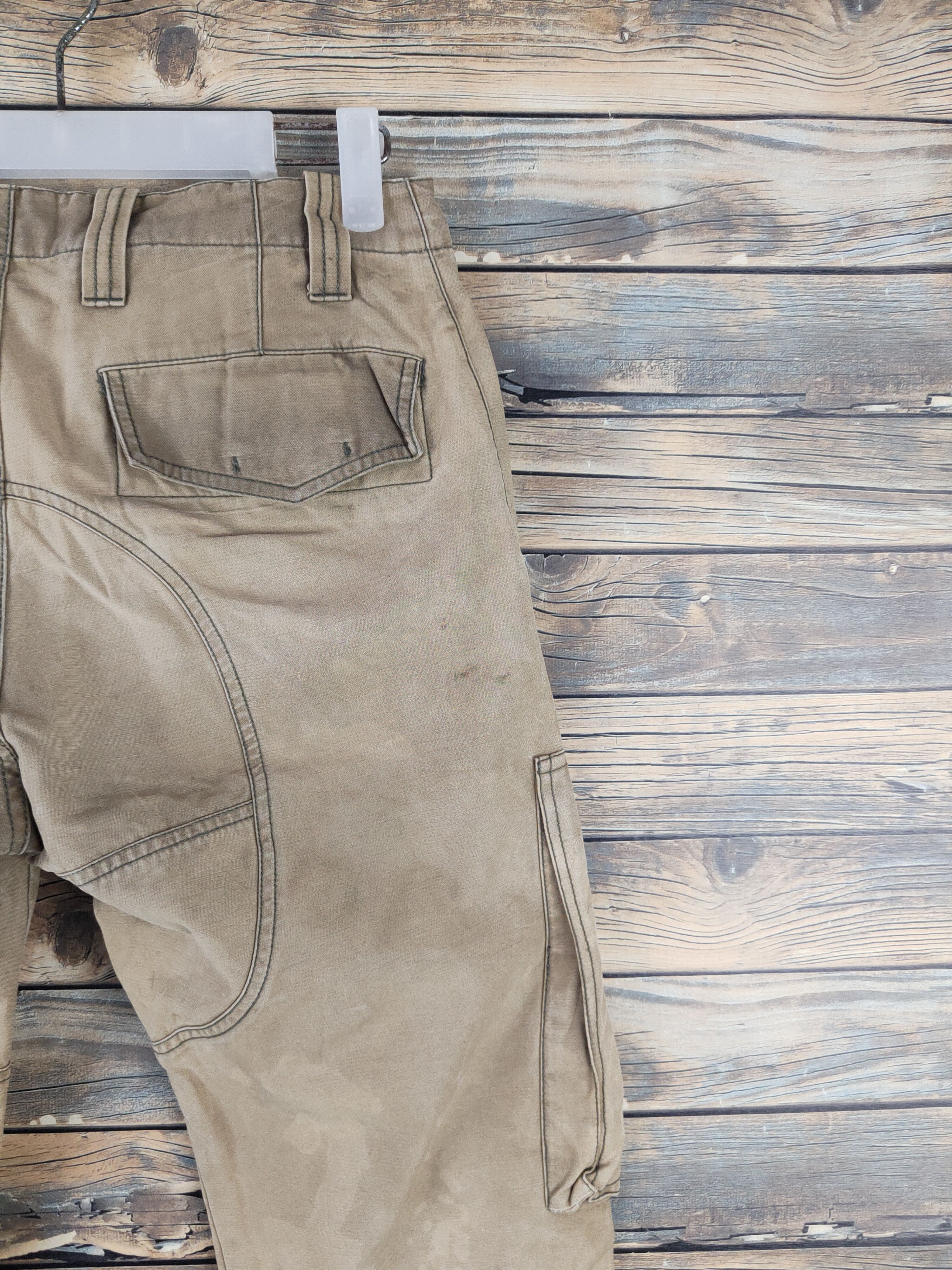 Japanese Brand DL Flash Report Beige Multipocket Cargo Pants #46-081 Size US 28 / EU 44 - 11 Thumbnail
