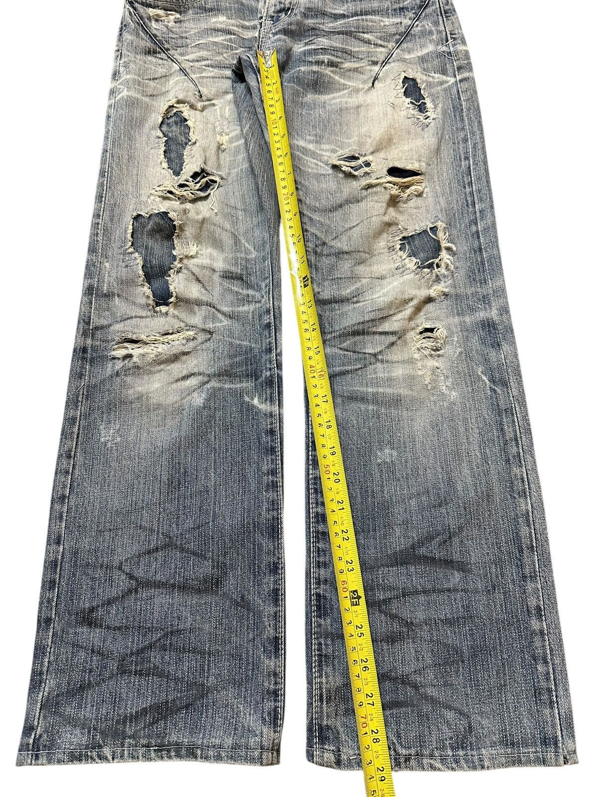 If Six Was Nine Vintage Japanese Brand Blue Faded Distressed Loose Jeans Size US 32 / EU 48 - 13 Thumbnail