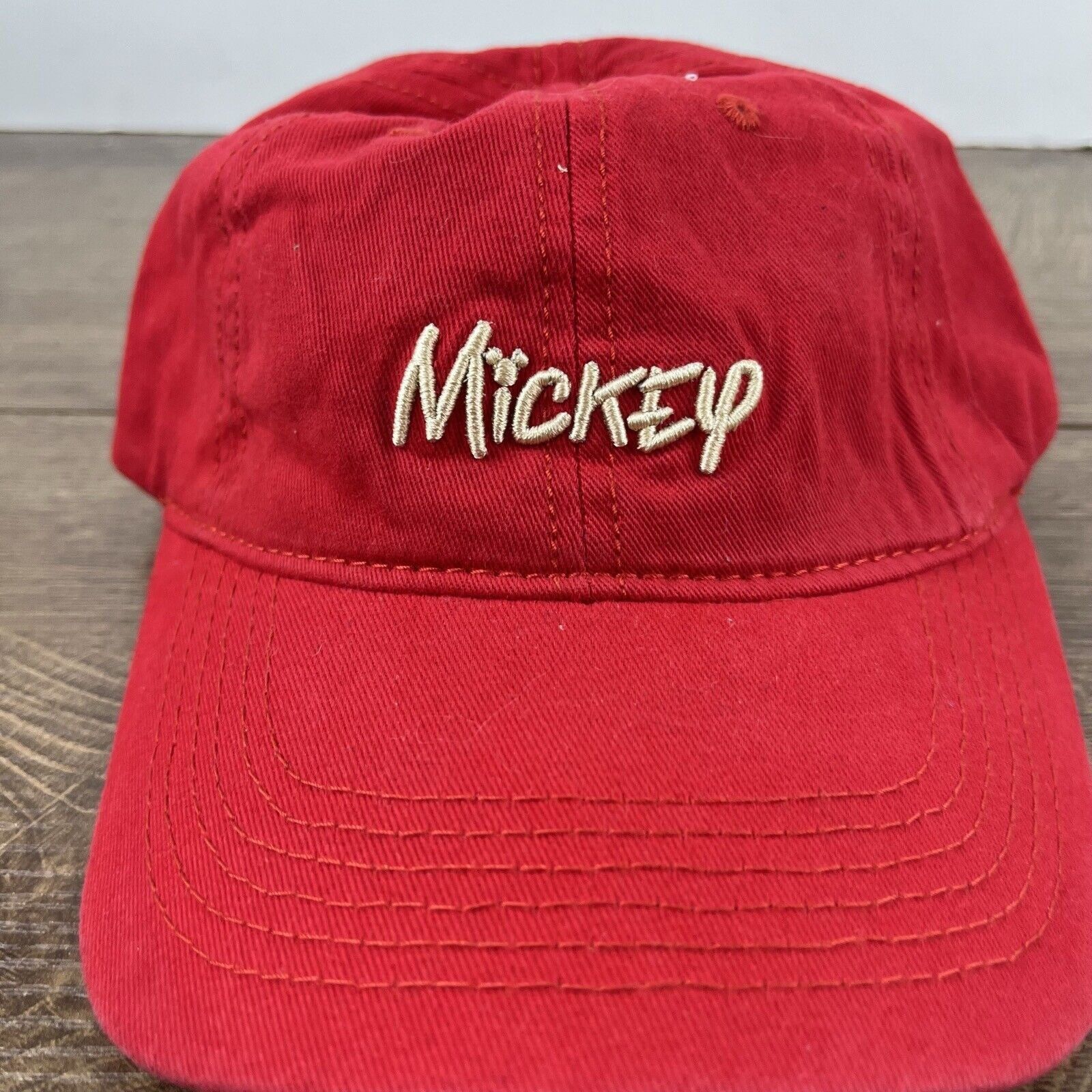 Other Mickey Mouse Hat Mickey Red Cap Adjustable Hat Red Adult Fit Size ONE SIZE - 5 Thumbnail