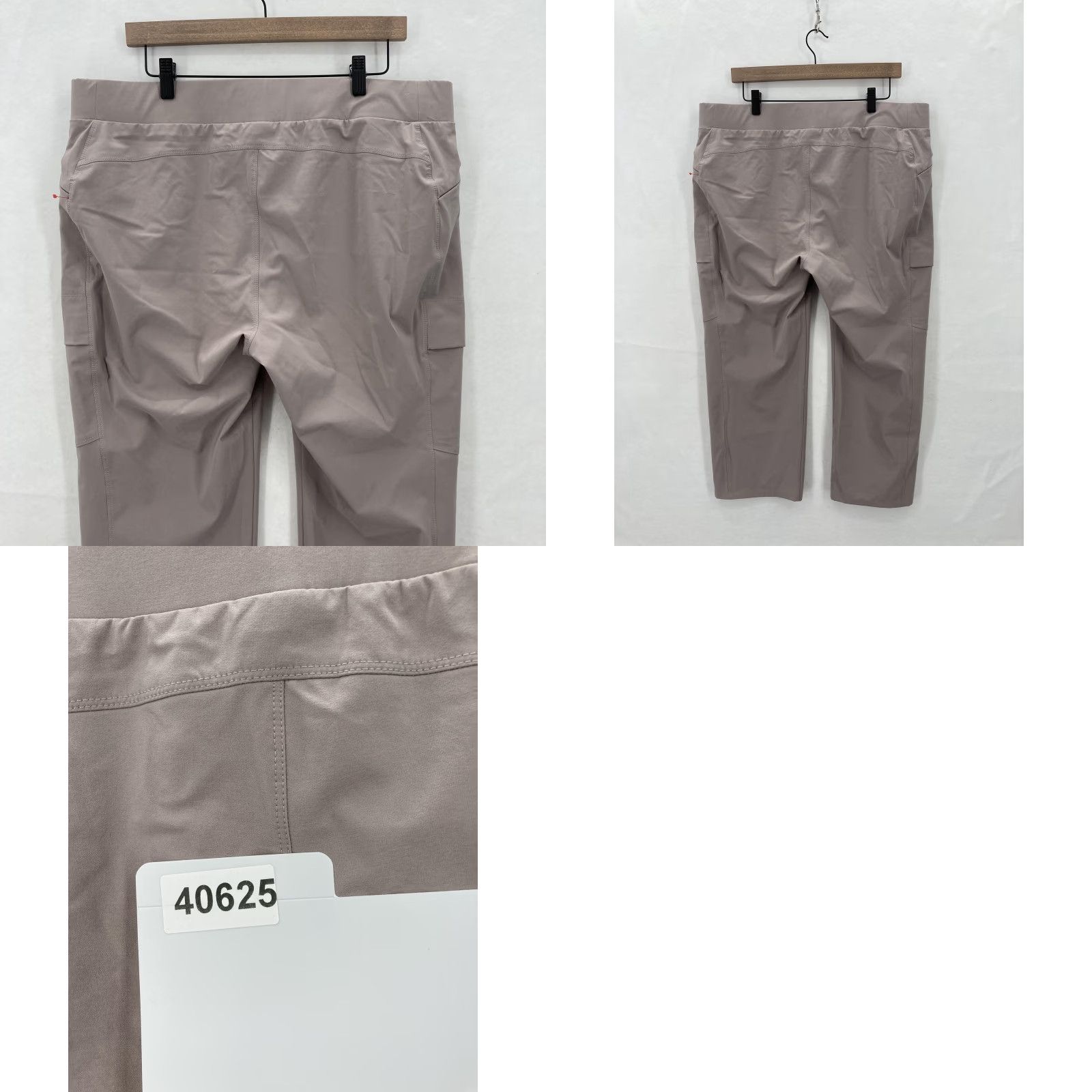 Eddie Bauer Eddie Bauer Travex Cropped Cargo Pants Womens 18 Taupe Gray Pull On Stretch Hiking Size 40" / US 18 - 9 Thumbnail