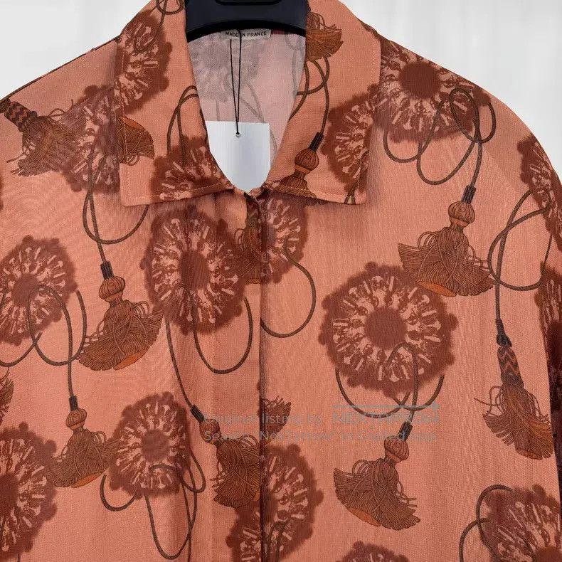 Hermes Hermes Silk Shirt Top Size XS / US 0-2 / IT 36-38 - 3 Thumbnail