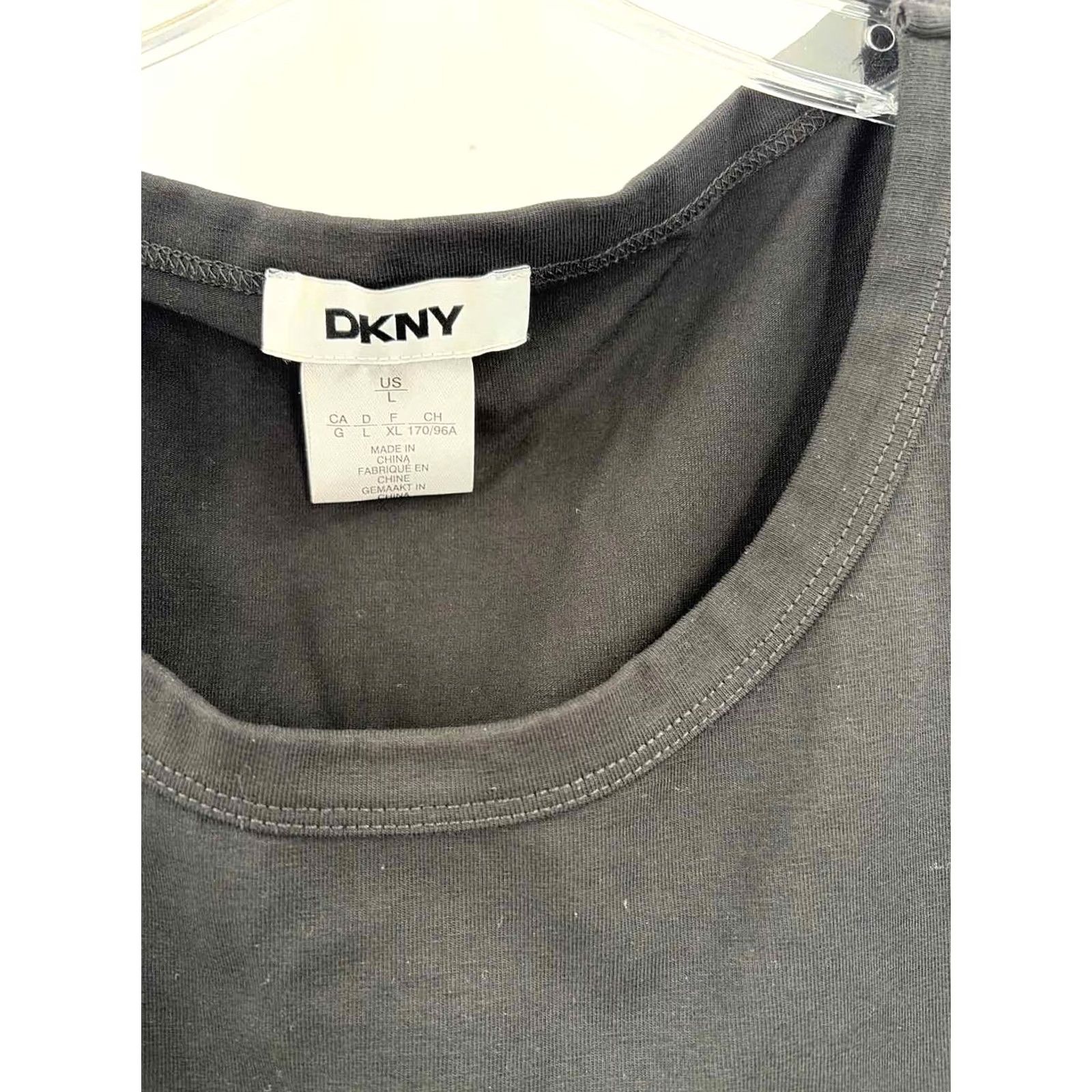 DKNY DKNY Dress Size Large Black Sleeveless Knee Length Pre-Owned Size L / US 10 / IT 46 - 3 Thumbnail