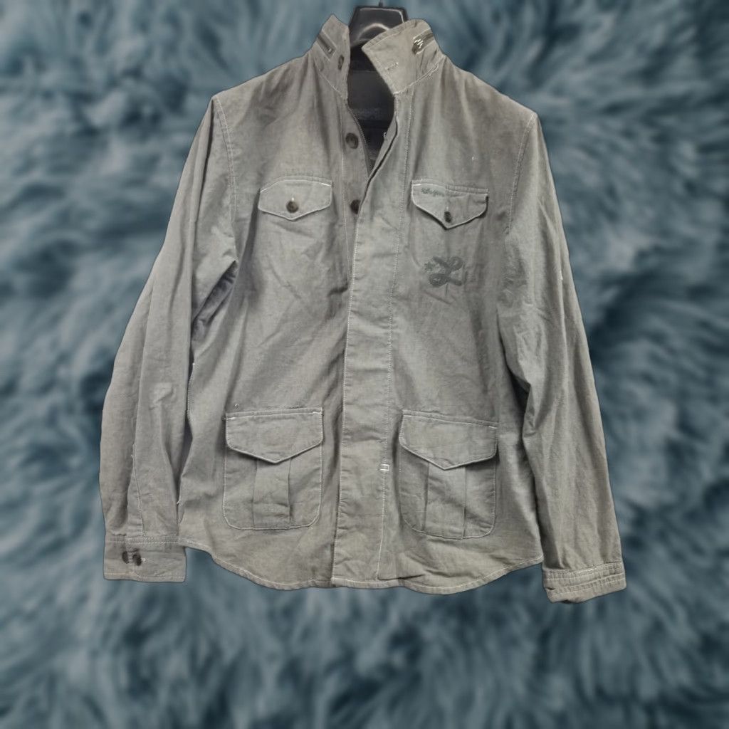 Vintage LRG Lifted Research Group Hooded Jacket Shacket Men Gray Medium Size US M / EU 48-50 / 2 - 1 Thumbnail