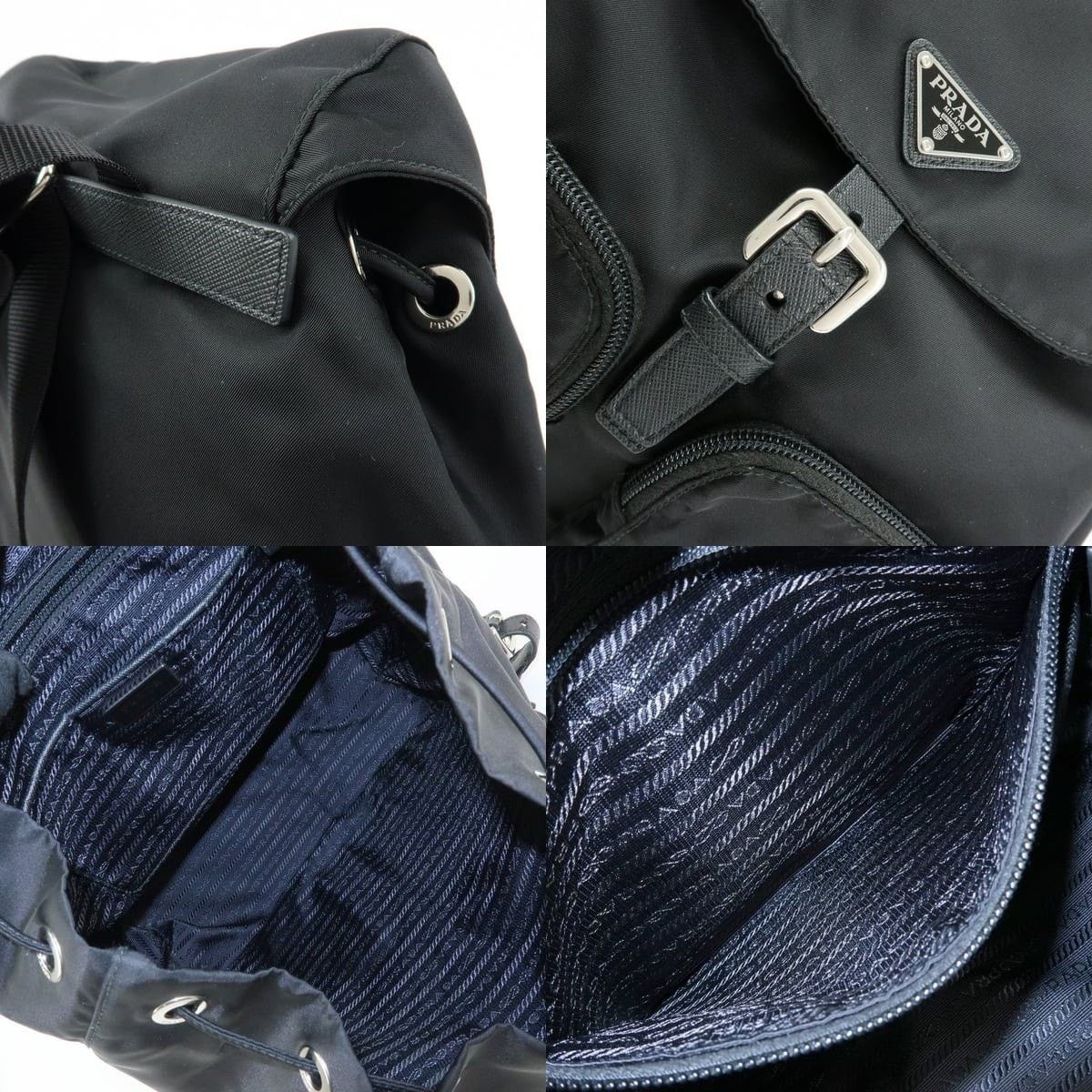 Prada Prada Triangle Logo Nylon Backpack Black Size ONE SIZE - 7 Thumbnail