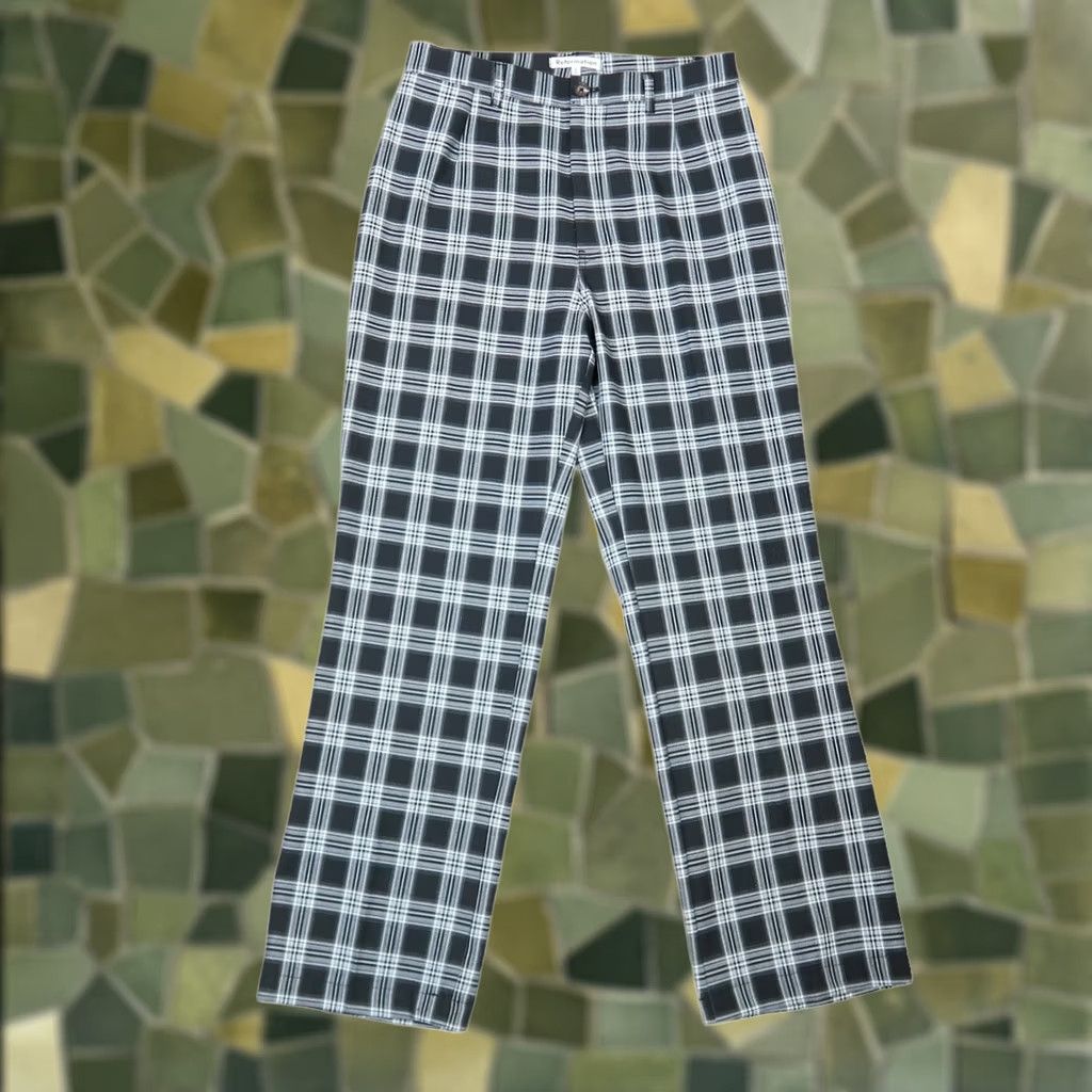 Reformation VINTAGE Reformation Franklin Pant Black and Grey Plaid High Rise Straight Leg Pants 6 Womens Size 28" / US 6 / IT 42 - 1 Thumbnail