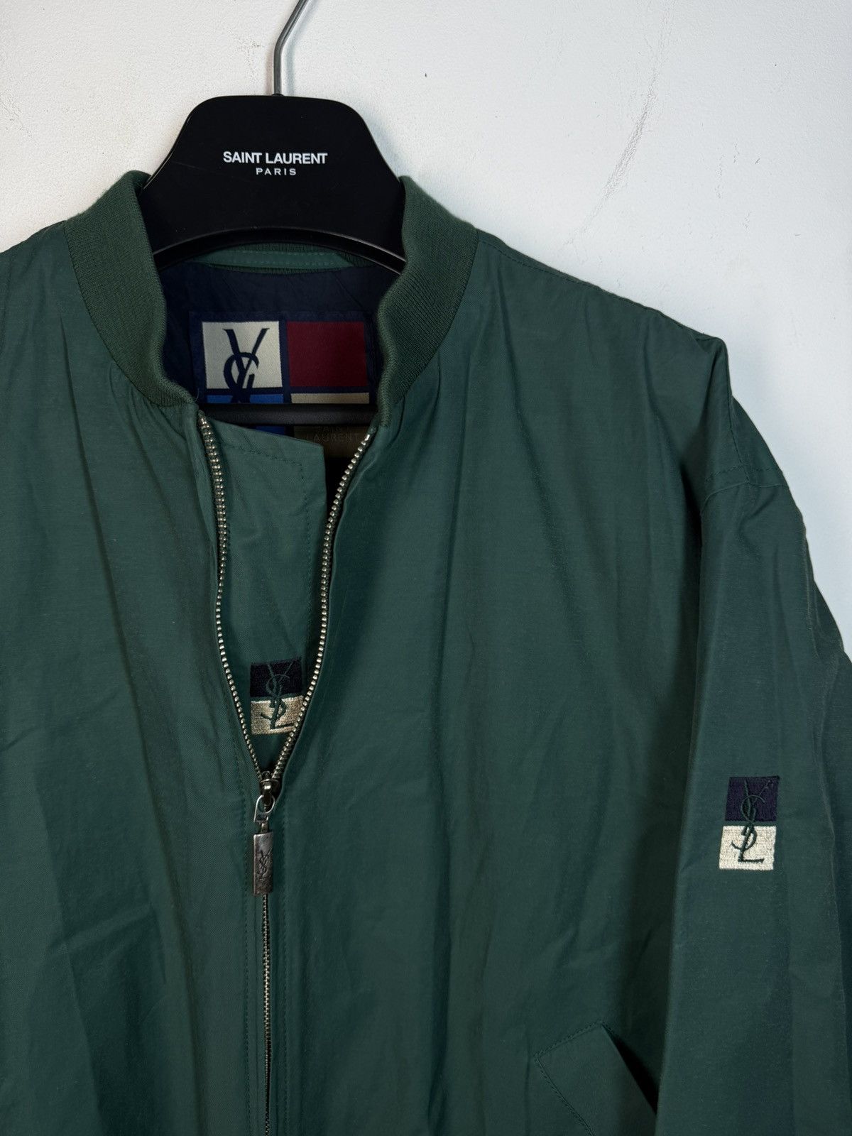 Yves Saint Laurent Green 90s YSL Bomber Vintage Jacket Yves Saint Laurent Size US M / EU 48-50 / 2 - 17 Thumbnail