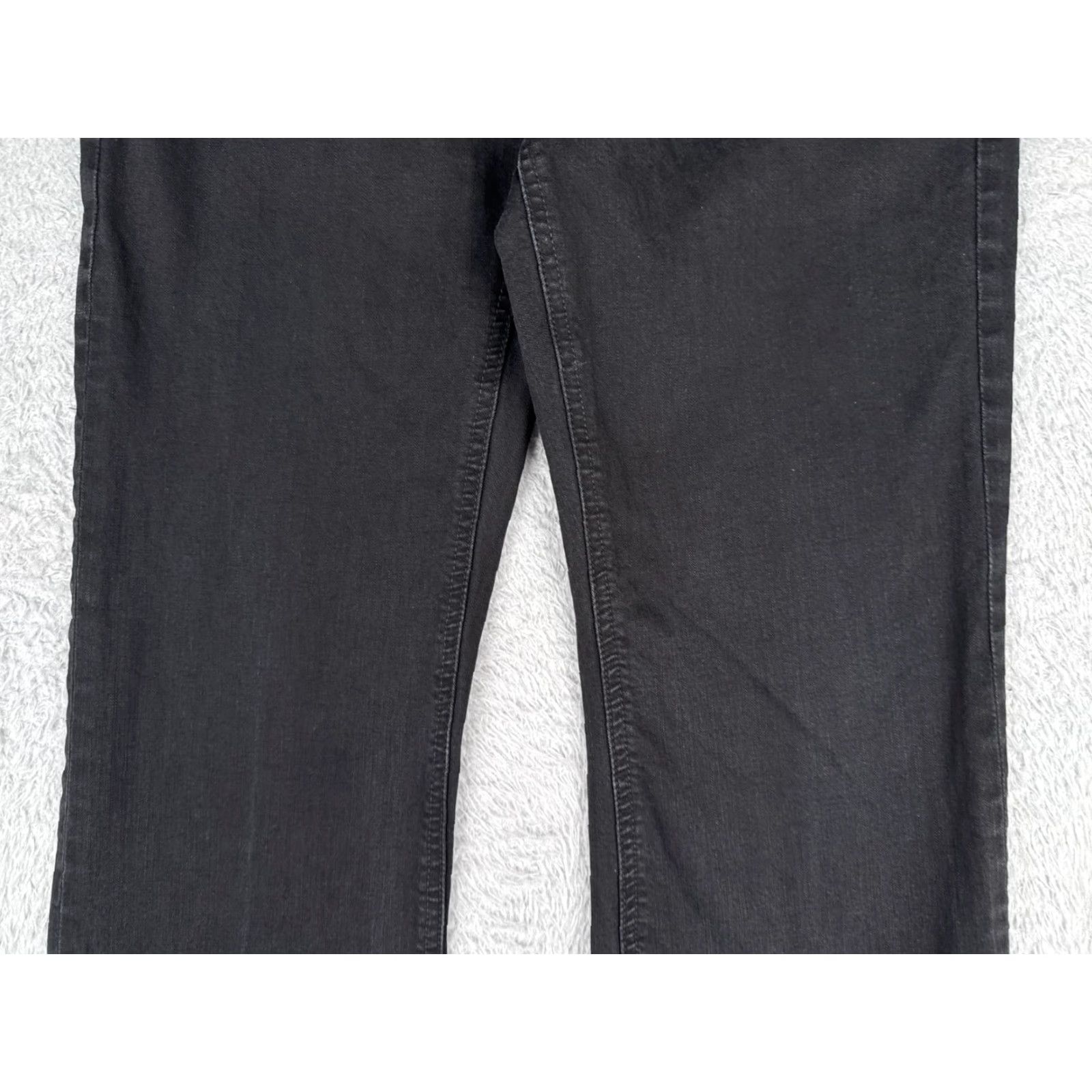 Vintage Chico's Jeans Women 0.5 Bootcut Denim Black 30x27 Mid Rise 5-Pocket Stretch Distressed Size 25" / US 0 / IT 36 - 3 Thumbnail
