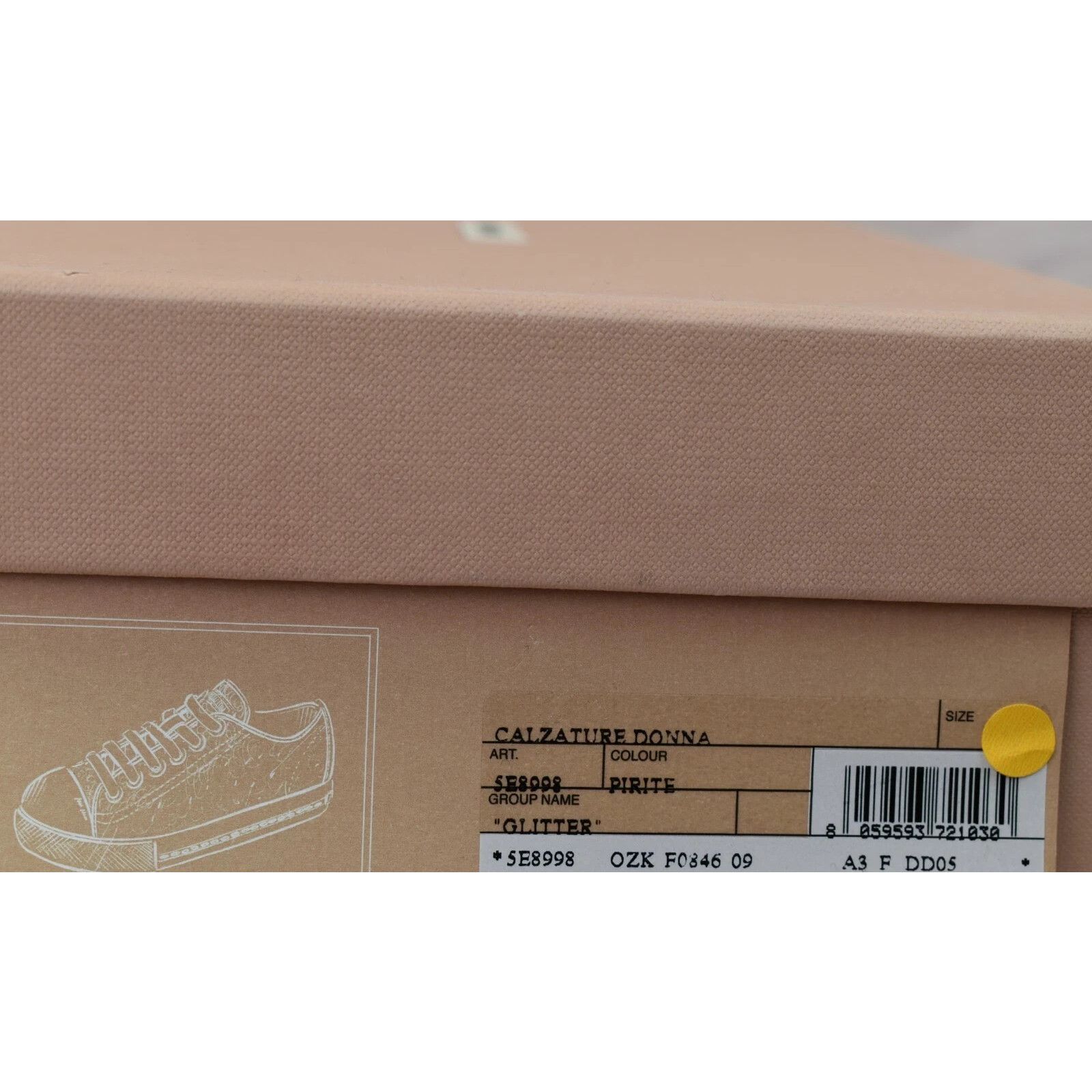 Miu Miu MIU MIU PRADA 5E8998 GOLD GLITTER METAL LOGO SNEAKERS 40.5 Size US 10.5 / IT 40.5 - 10 Thumbnail