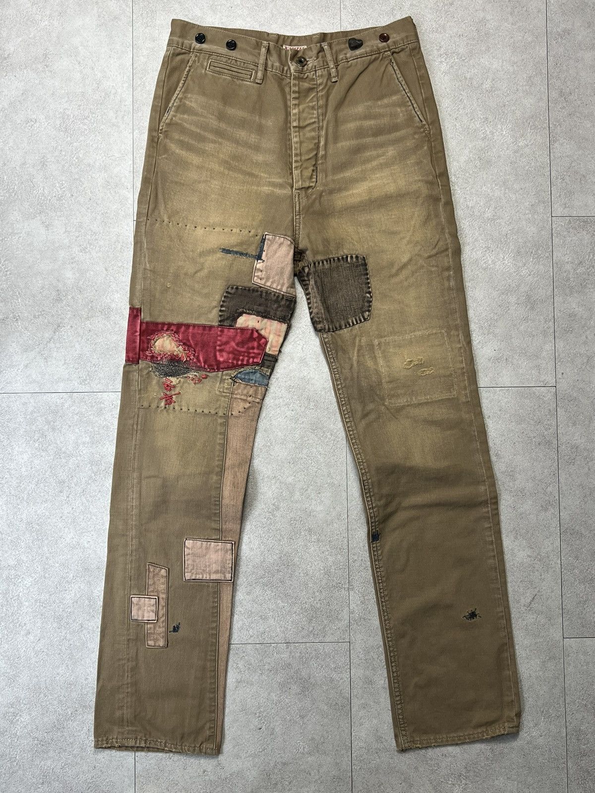 Kapital × Kapital Kountry Kapital Konutry Patch Remake BORO Pants Size US 28 / EU 44 - 2 Thumbnail