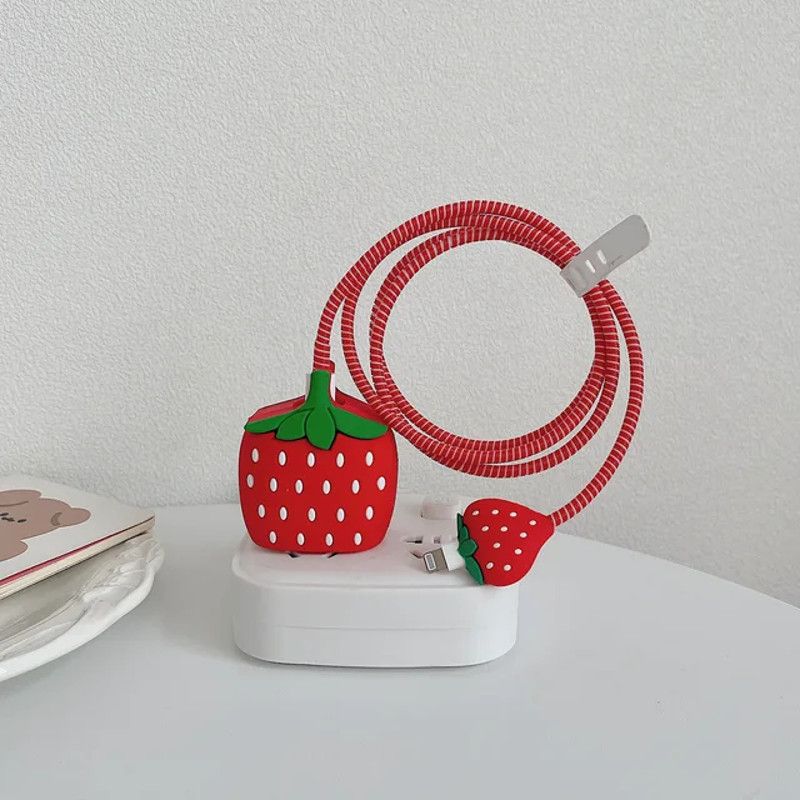 Other Strawberry iPhone Charger Cover Cable Protectors Size ONE SIZE - 3 Thumbnail