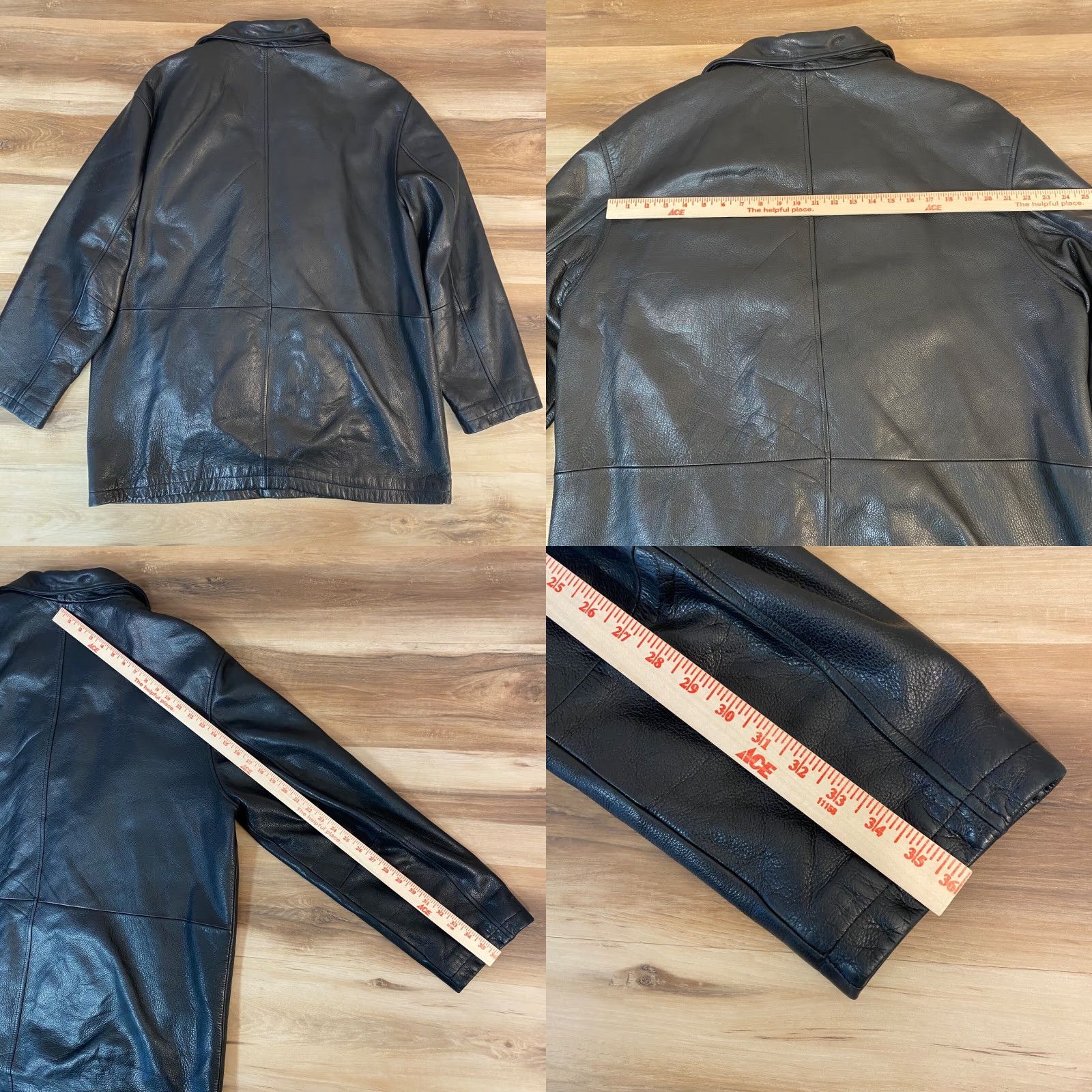 Vintage Wilsons Leather Jacket Mens XL Black Mid Length Zip Quilted Lining Heavyweight Size US XL / EU 56 / 4 - 9 Thumbnail