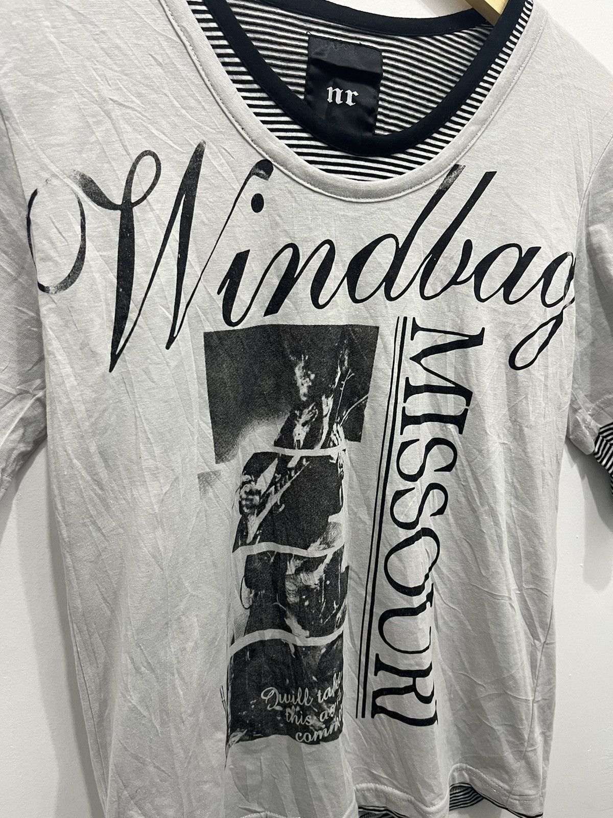Japanese Brand Y2K NR Double Layer Windbag Missouri Hysteric Style Tee Size US L / EU 52-54 / 3 - 2 Thumbnail