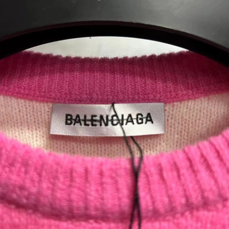 Balenciaga Balenciaga Pink Letter Print Round Neck Sweater-2506 Size US S / EU 44-46 / 1 - 2 Thumbnail