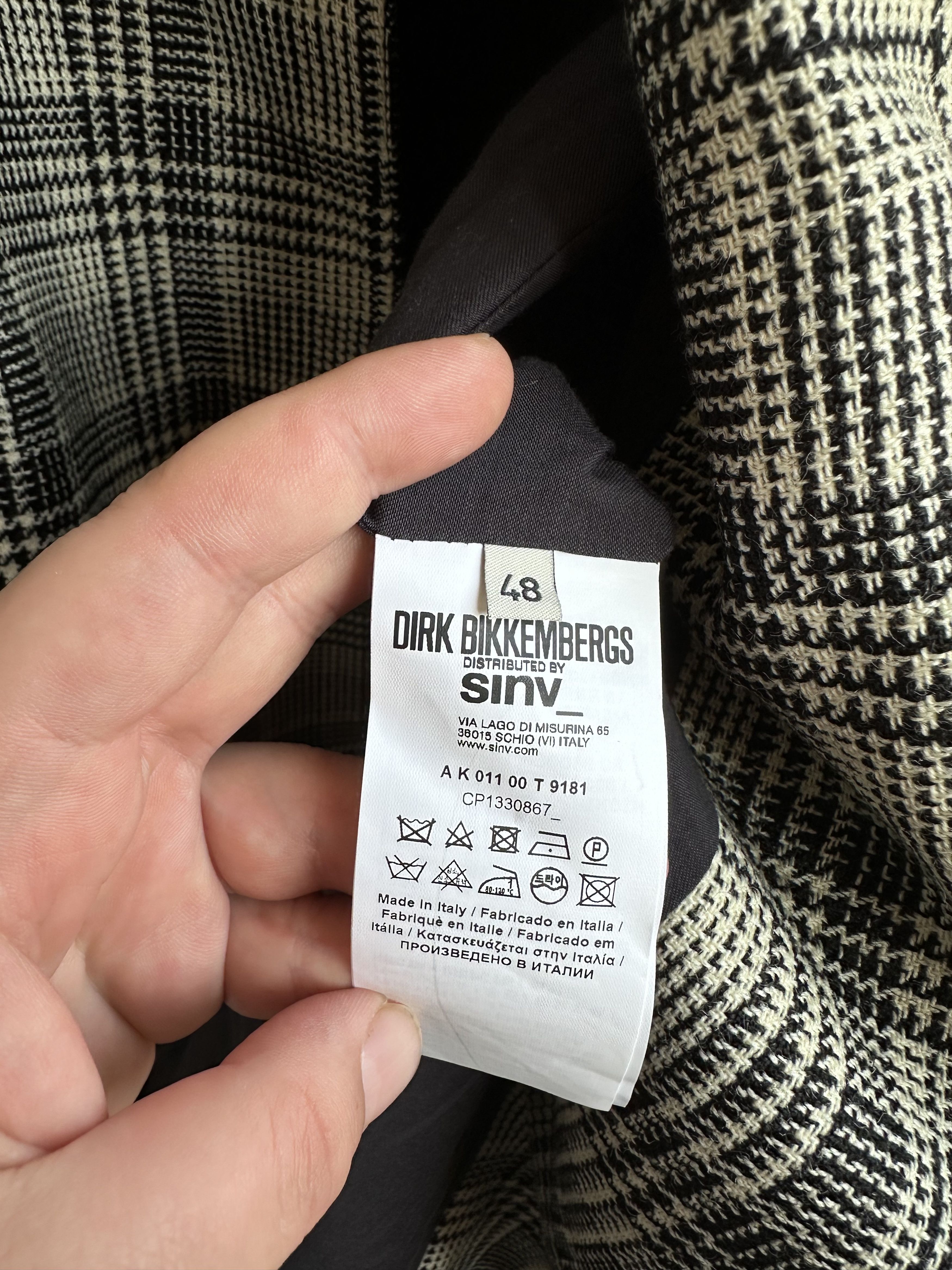 Dirk Bikkembergs BNWOT FW17 runway plaid coat Size US M / EU 48-50 / 2 - 7 Thumbnail