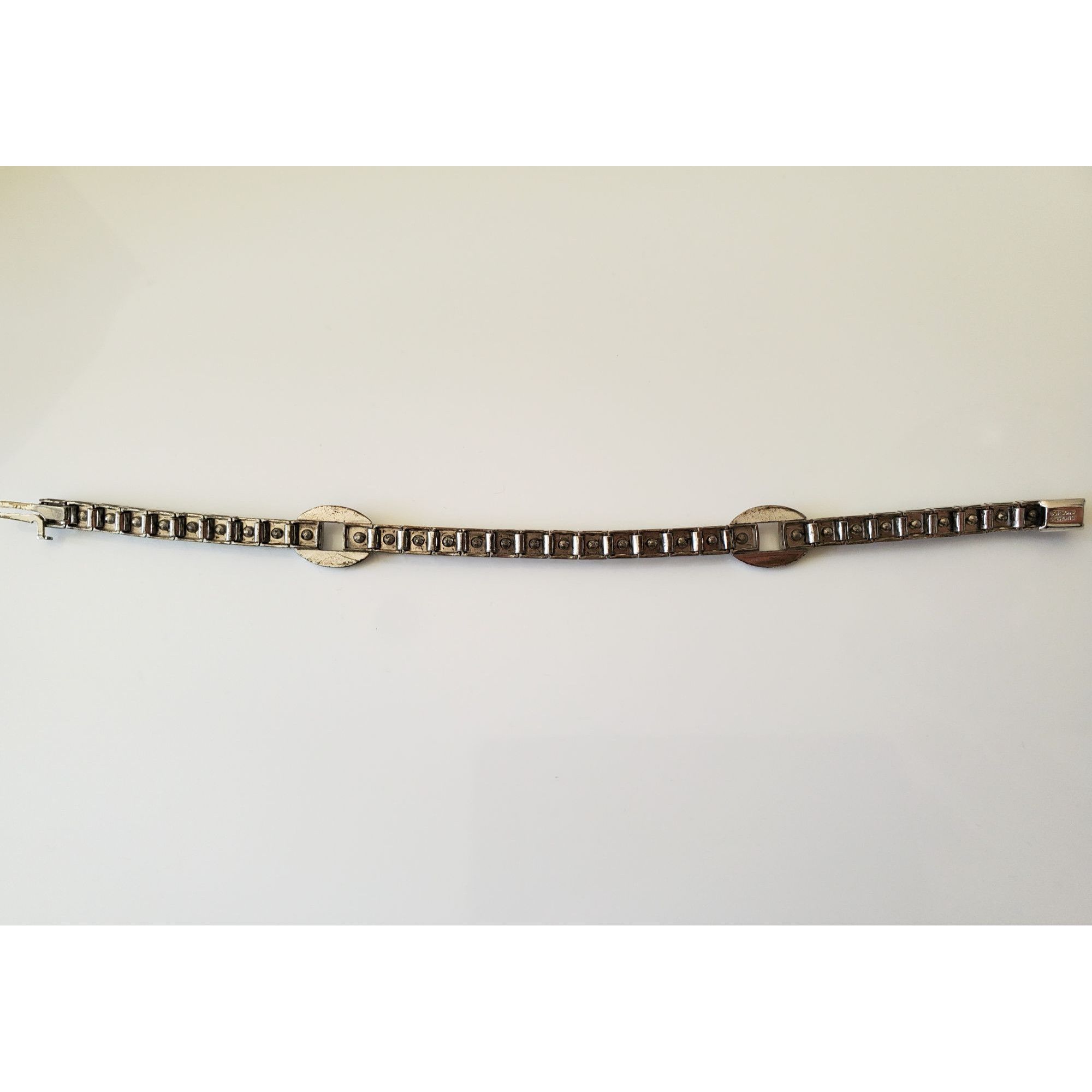 Vintage Vintage 1940s Dorson Sterling Silver Rhinestone Bracelet Size ONE SIZE - 5 Thumbnail