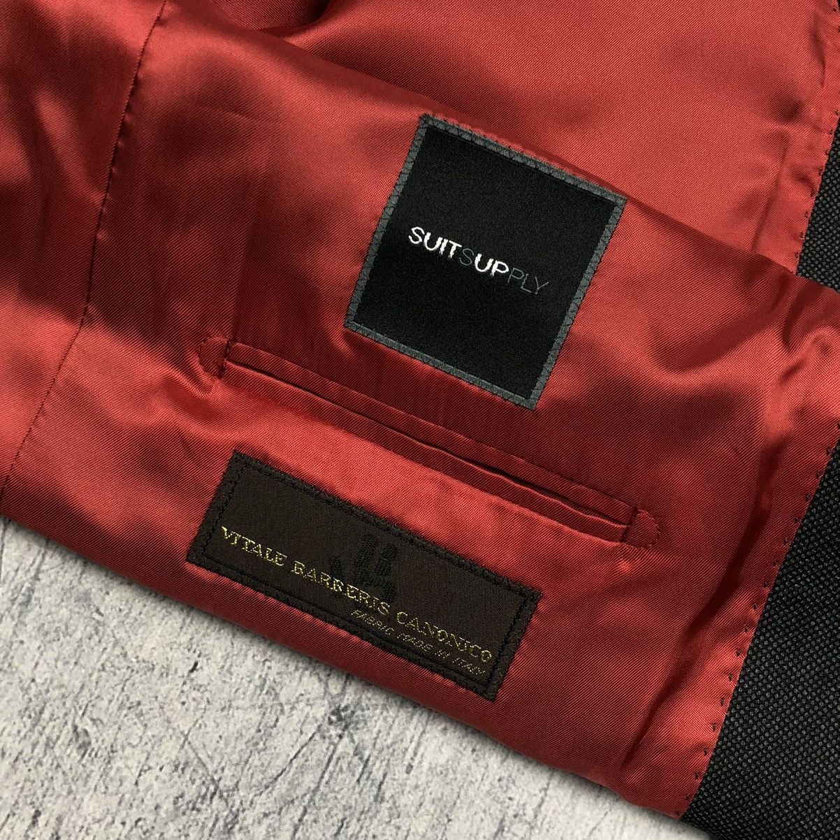 Designer Vintage Suitsupply Vitale Barberis Italy Pure Wool Blazer og Size 42R - 10 Thumbnail