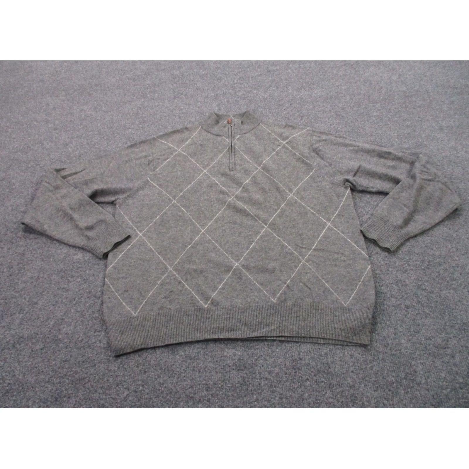 Peter Millar Peter Millar Sweater Men L Wool Cashmere Diamond Pullover Golf Preppy Stretch Size US L / EU 52-54 / 3 - 2 Thumbnail