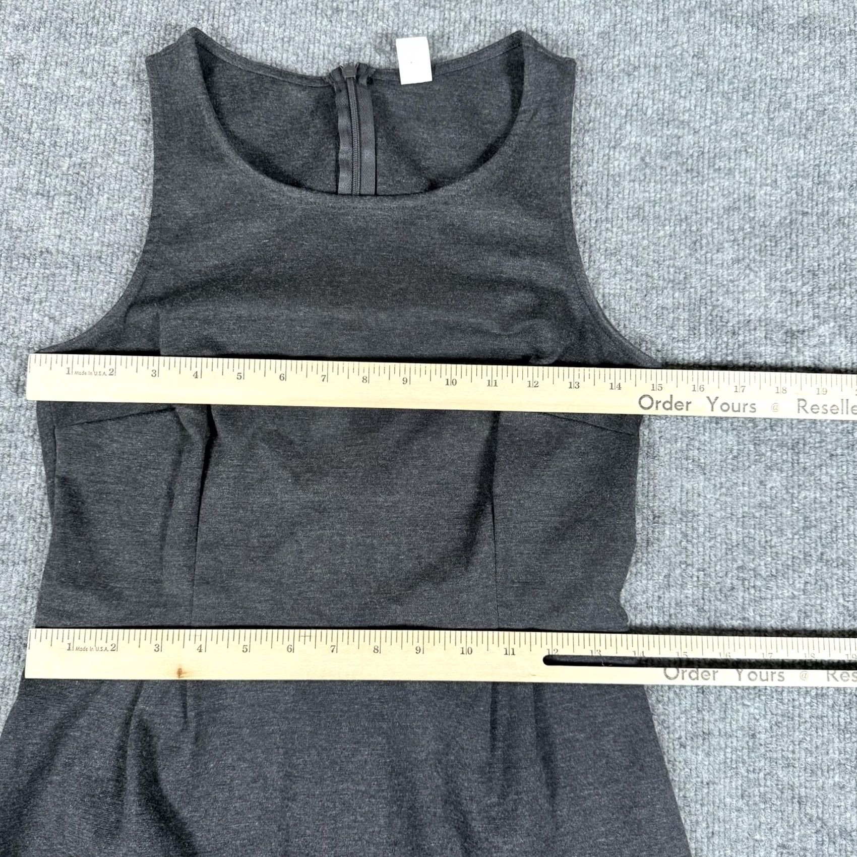 Old Navy Old Navy Dress Women S Dark Grey SL Ponte Slub Sleeveless Fitted Classic Office Dress Size S / US 4 / IT 40 - 7 Thumbnail