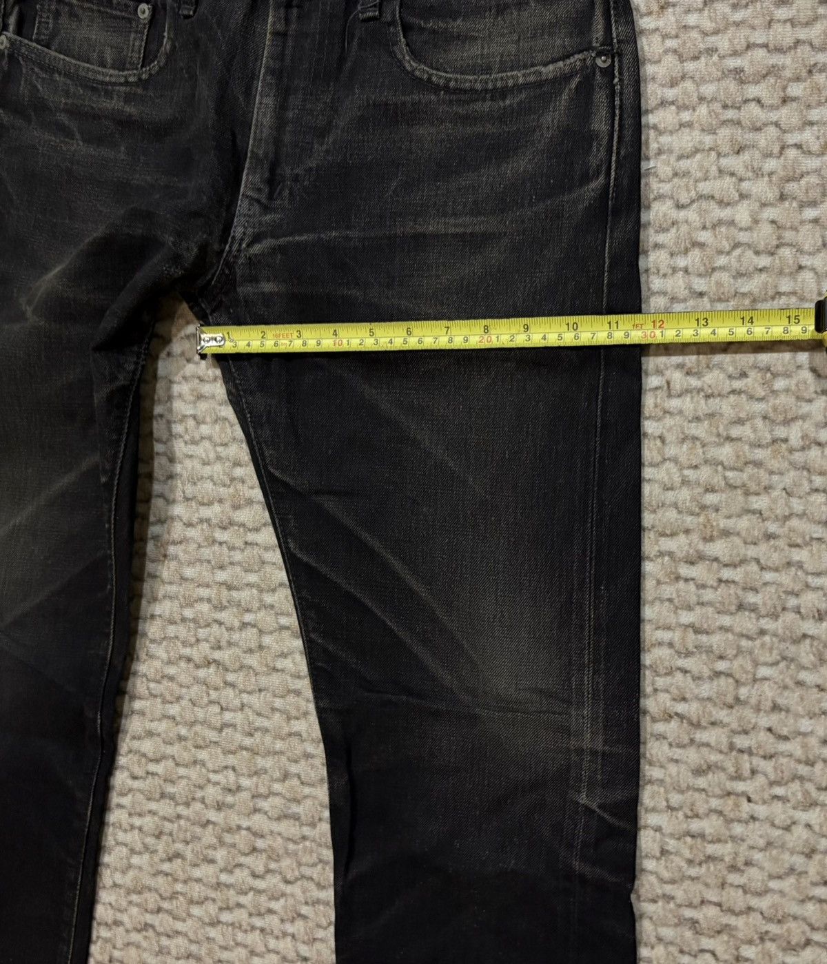 URBAN RESEARCH DOORS Japanese Selvedge Urban Research Made in Japan Black Denim Size US 33 - 14 Thumbnail