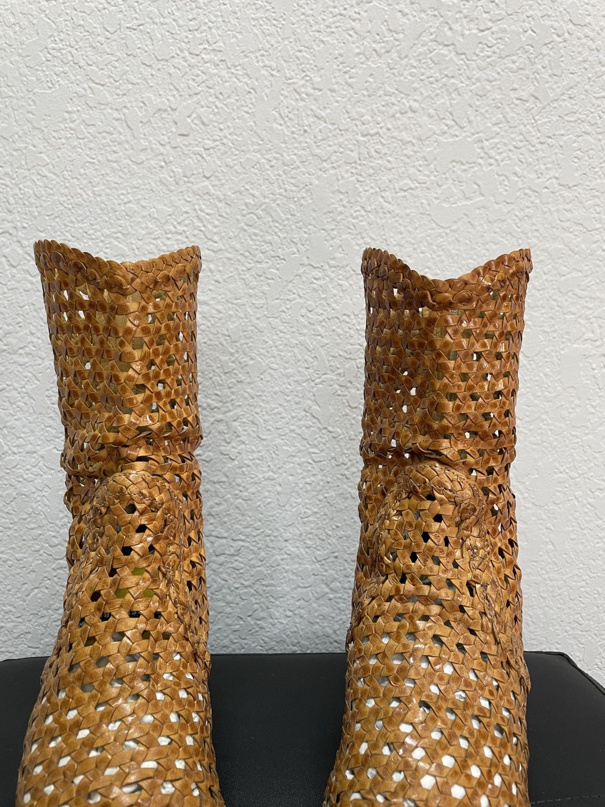 If Six Was Nine × Japanese Brand × Vintage Vintage Italian Bottega Veneta Style Leather Biker Boots Size US 8 / IT 38 - 8 Thumbnail